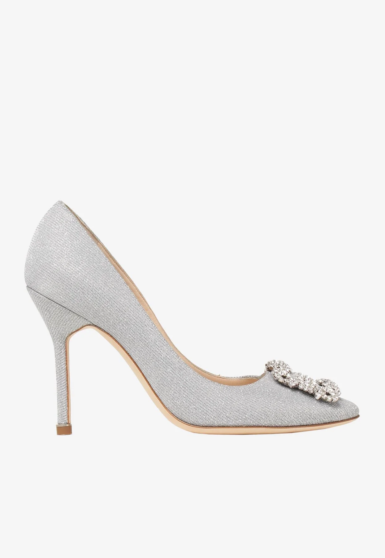 Manolo Blahnik Hangisi 105 CLC Crystal Buckle Pumps
