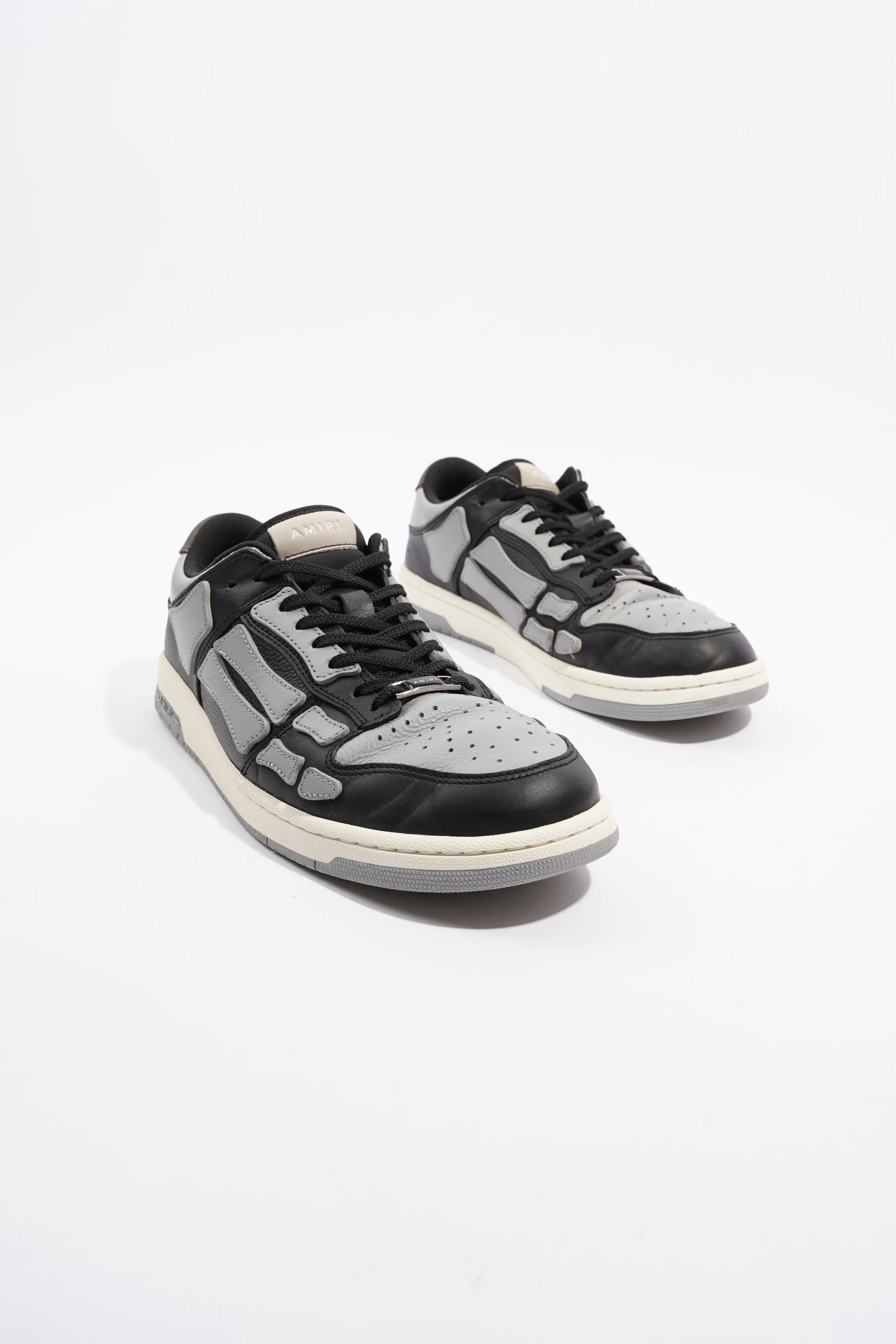 Amiri Skel Top Low Black / Grey Leather EU 44 UK 10