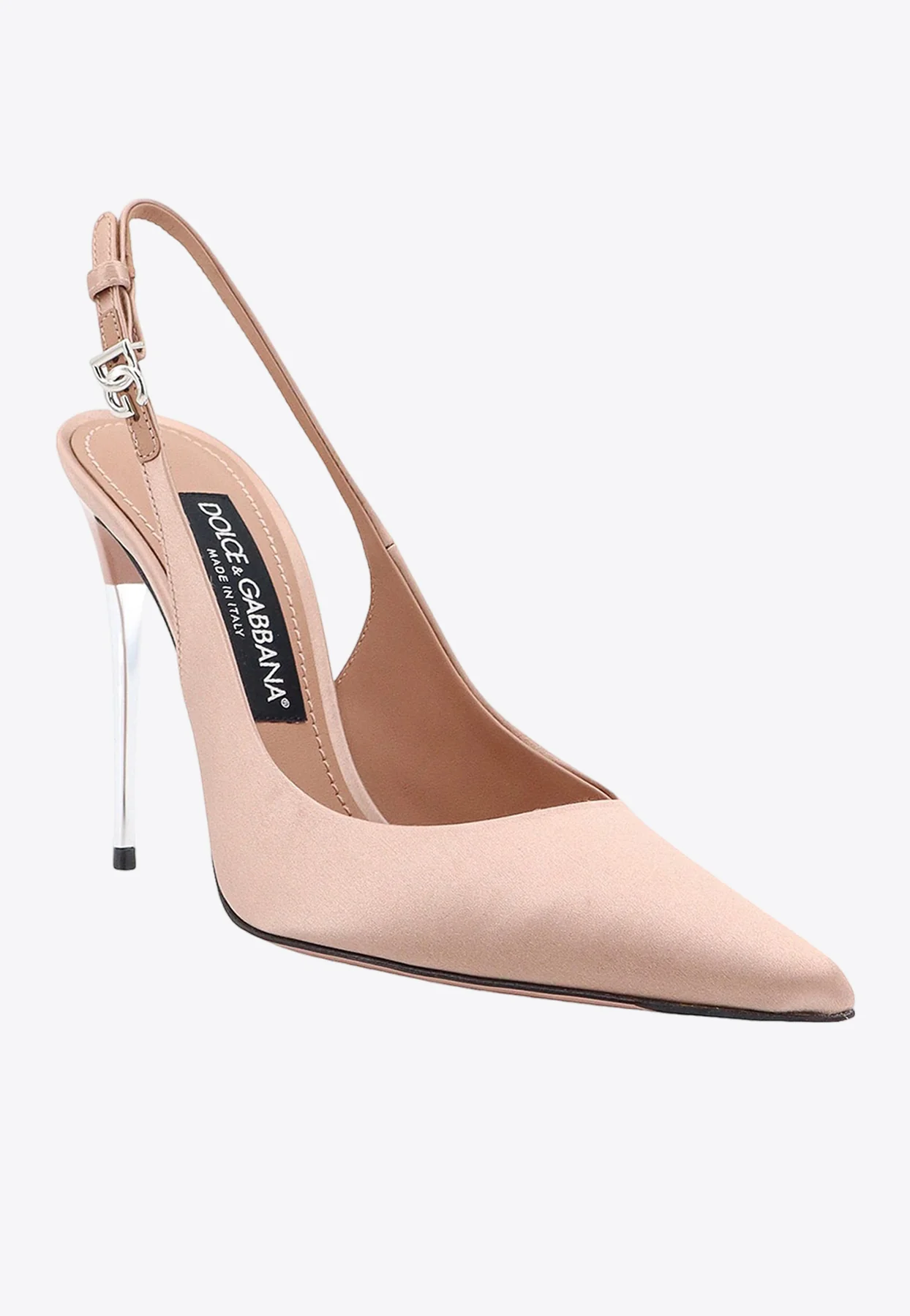 Dolce Gabbana Loll 105 Satin Slingback Pumps