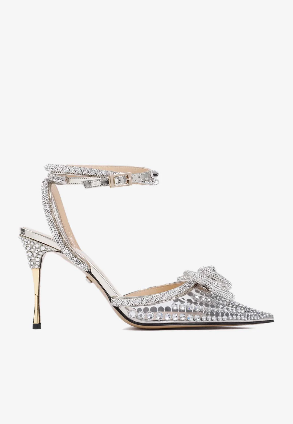 Mach and Mach 95 Double Bow Crystal-Embellished Pumps