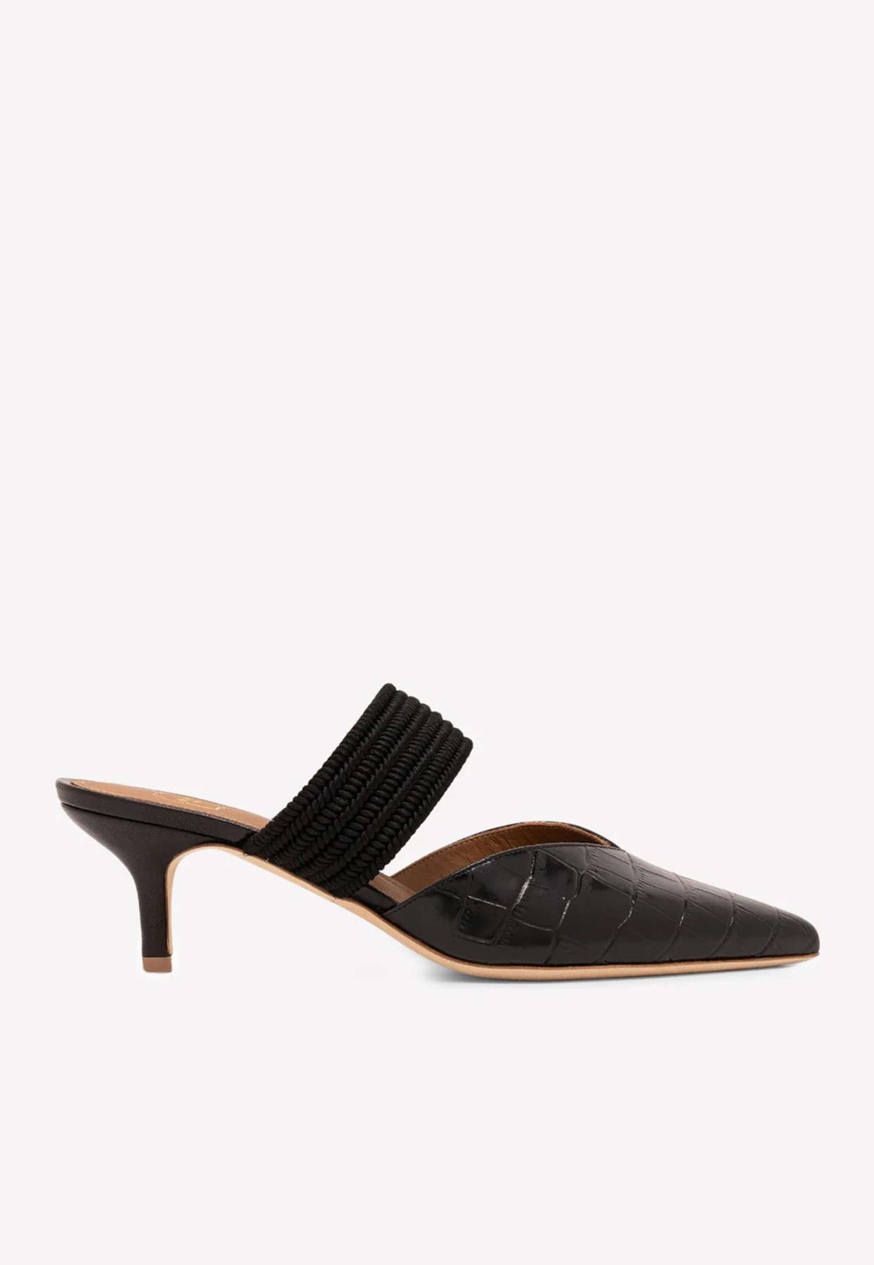 Malone Souliers Maisie 45 Mules in Croc Embossed Leather
