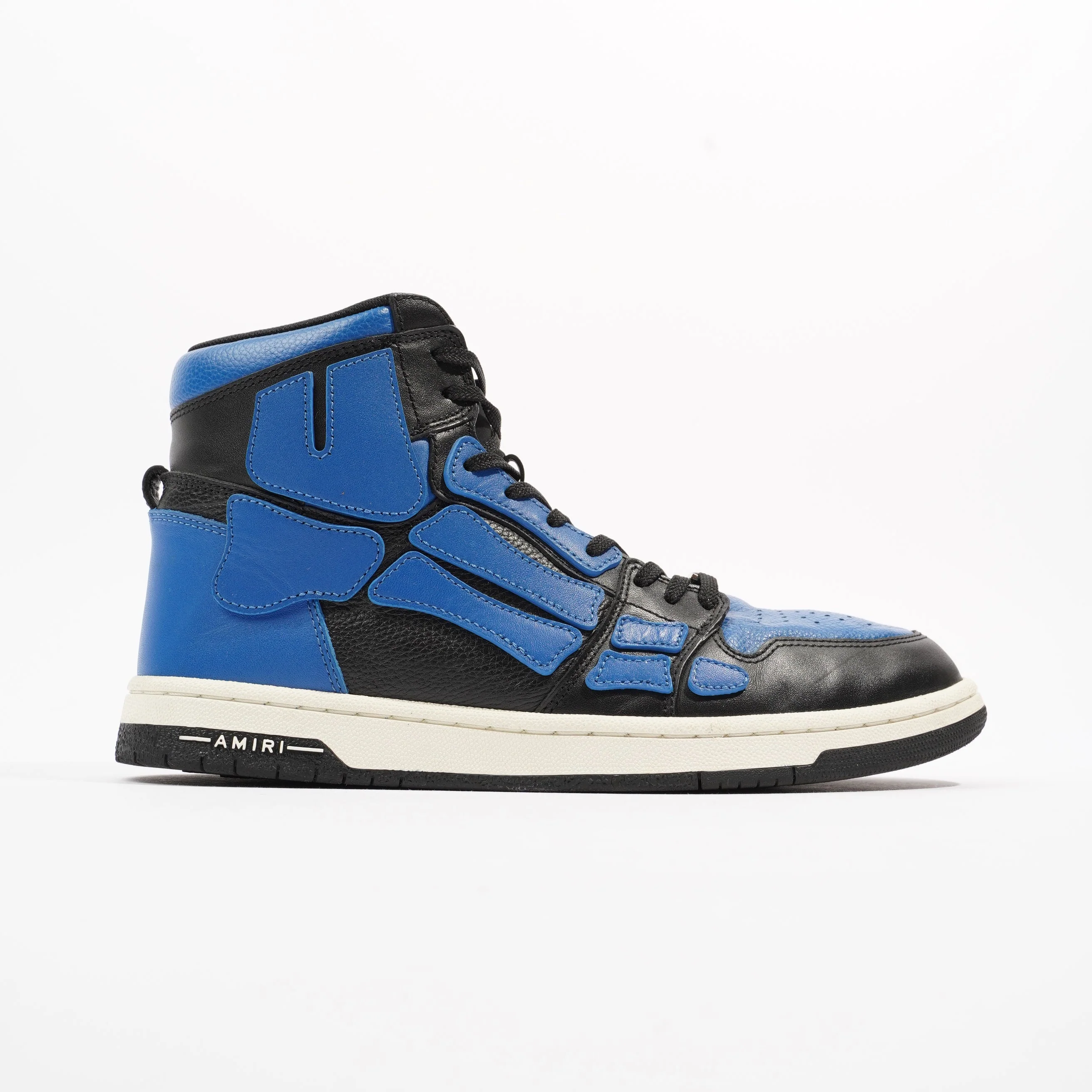 Amiri Bone Runner High Top Blue / Black Leather EU 44 UK 10