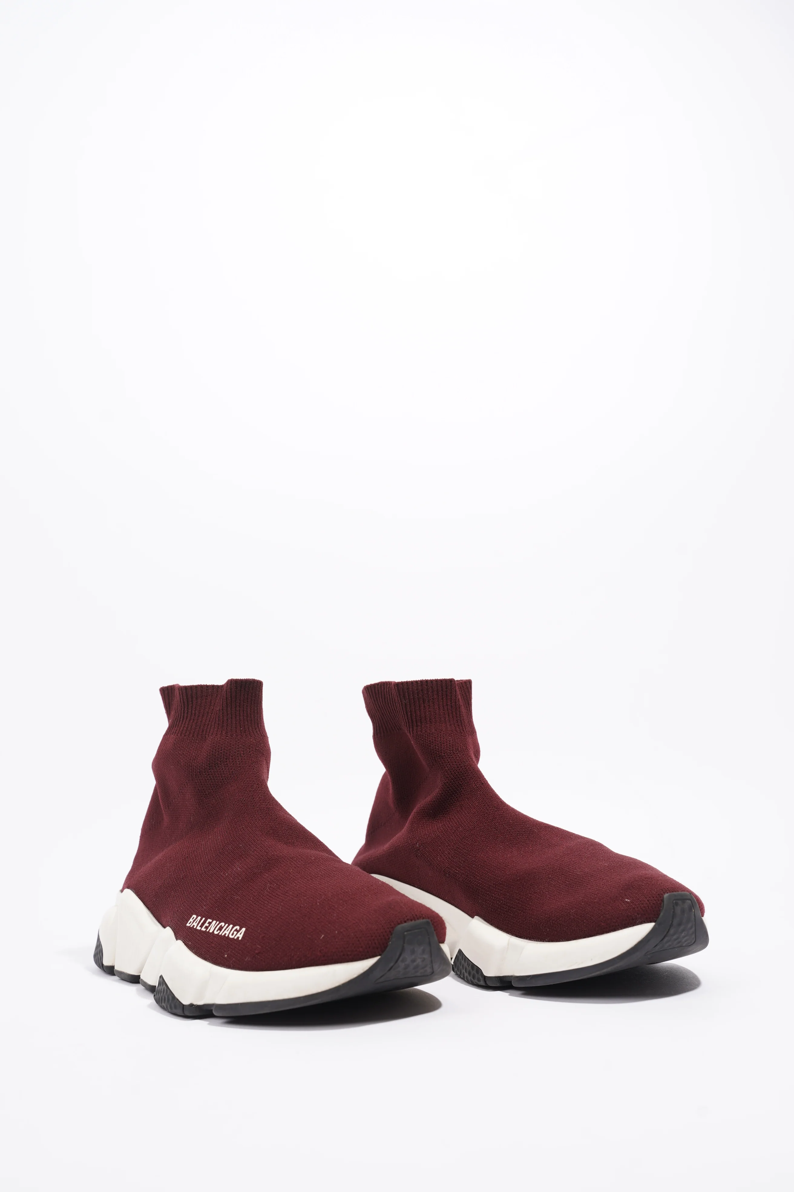 Balenciaga Speed Burgundy / White Cotton EU 38 UK 5