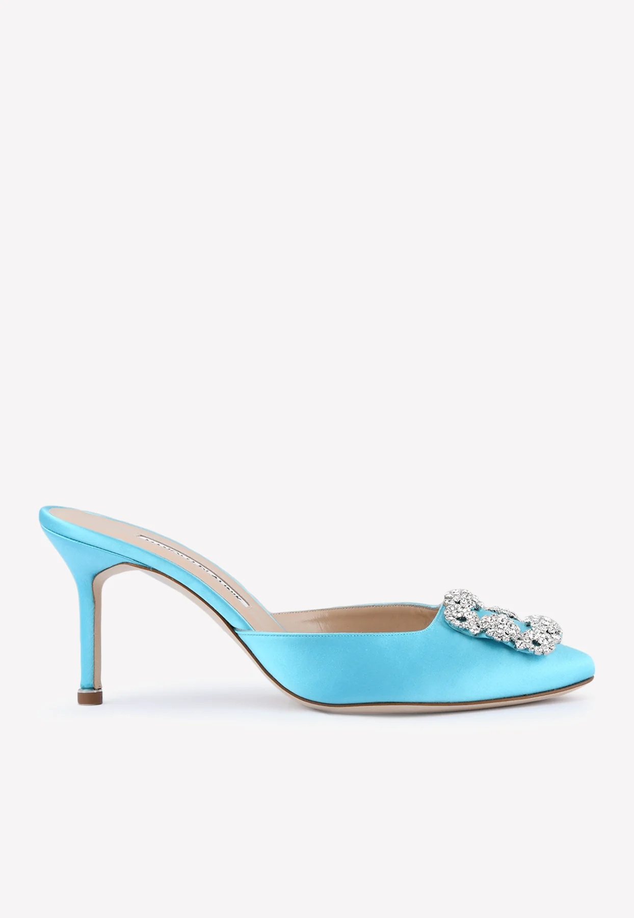 Manolo Blahnik Hangisimu 70 Crystal-Embellished Mules