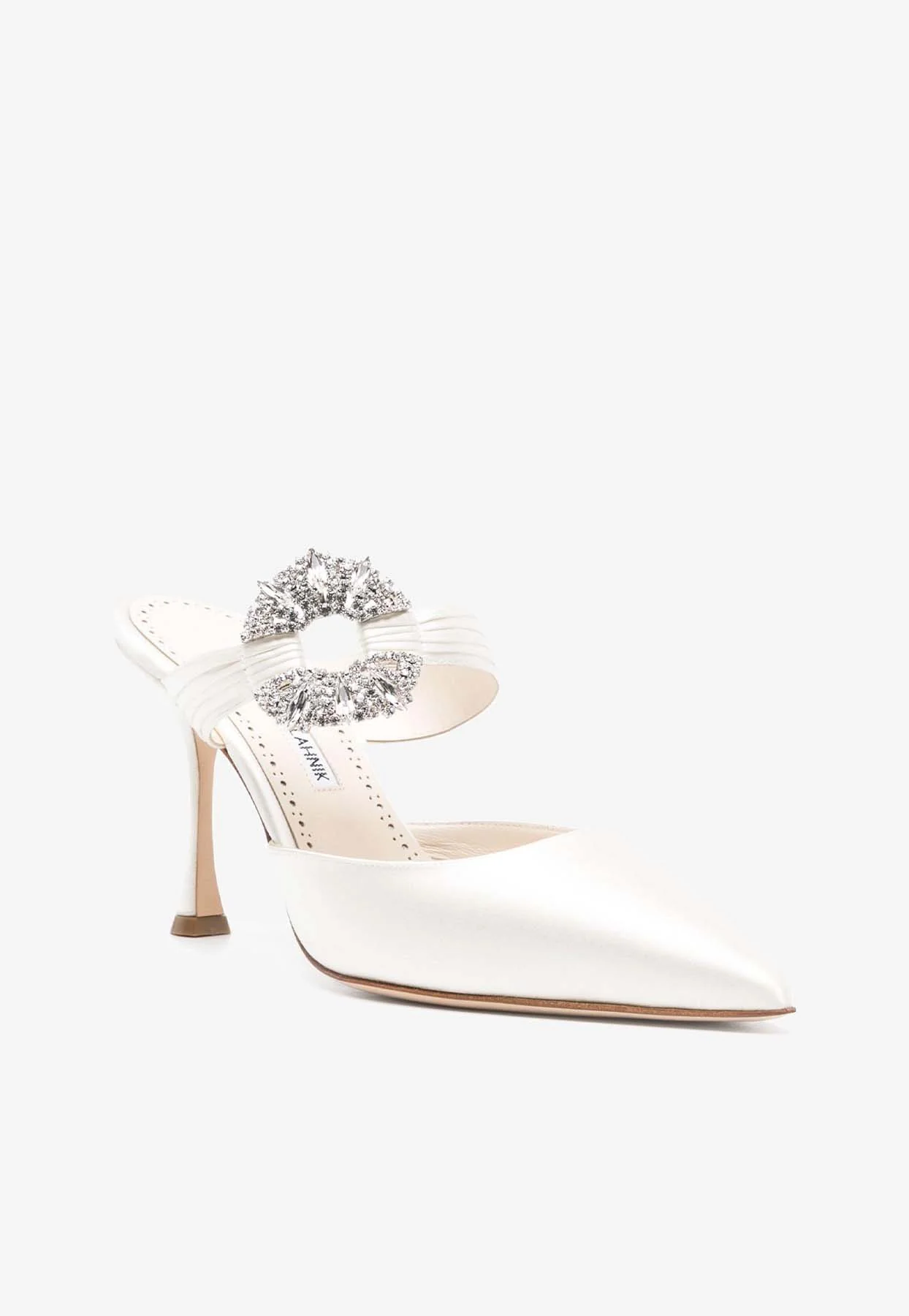 Manolo Blahnik Maidugura 90 Satin Mules