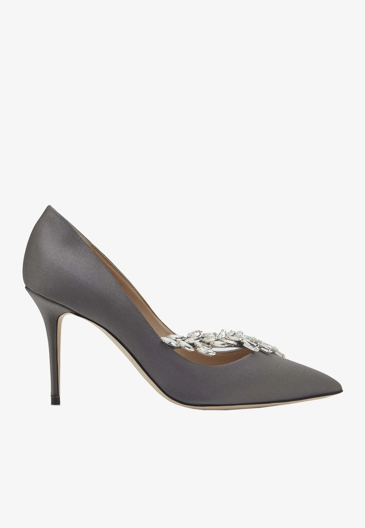Manolo Blahnik Nadira 90 Crystal-Embellished Satin Pumps