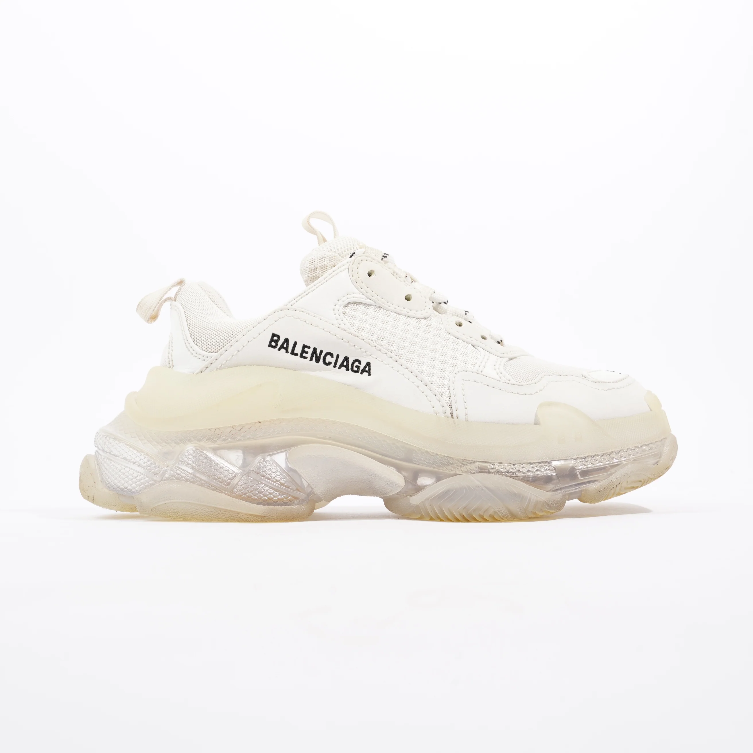 Balenciaga Triple S Clear sole White Mesh EU 37 UK 4