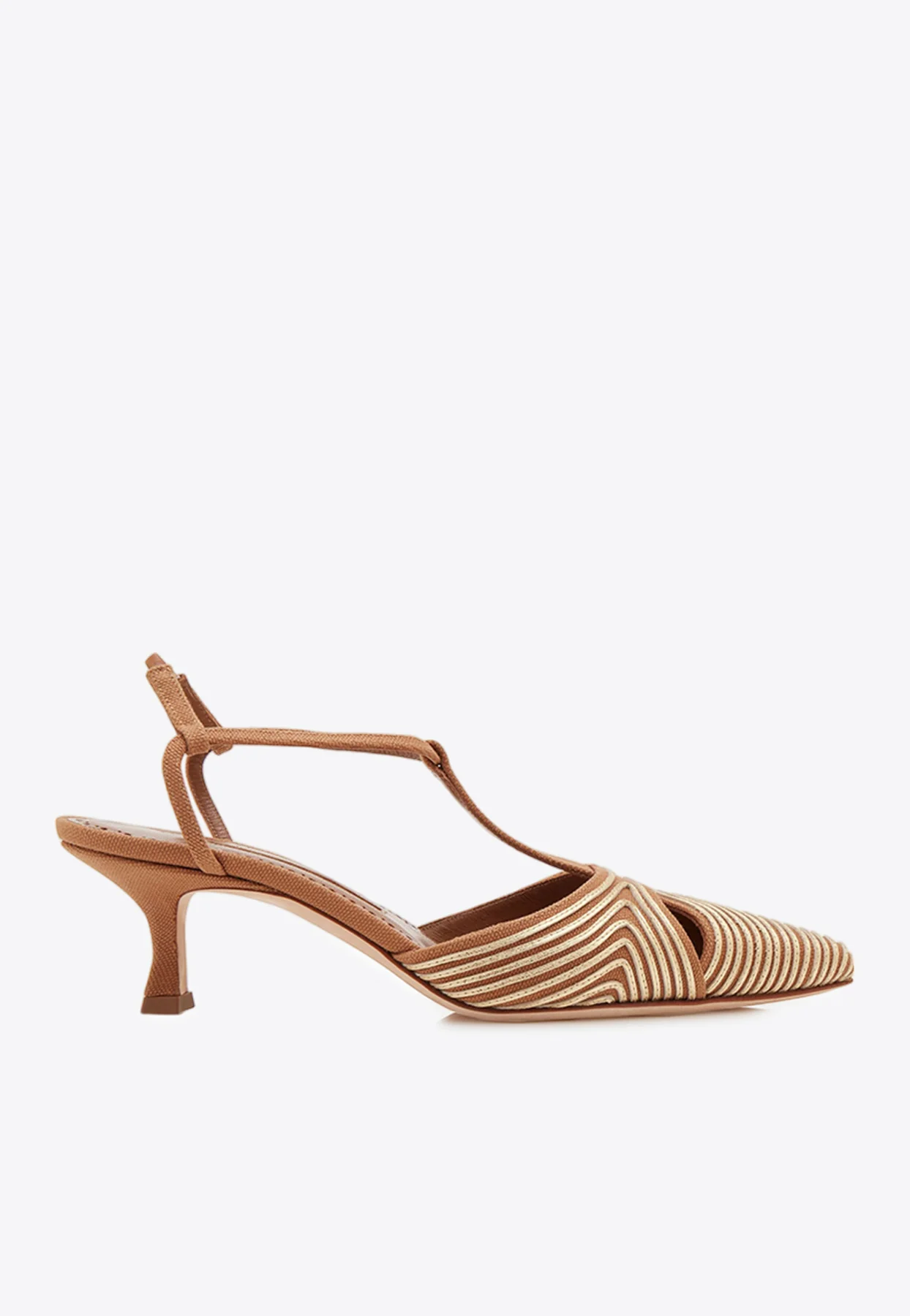 Manolo Blahnik Turgimod 50 T-bar Slingback Pumps
