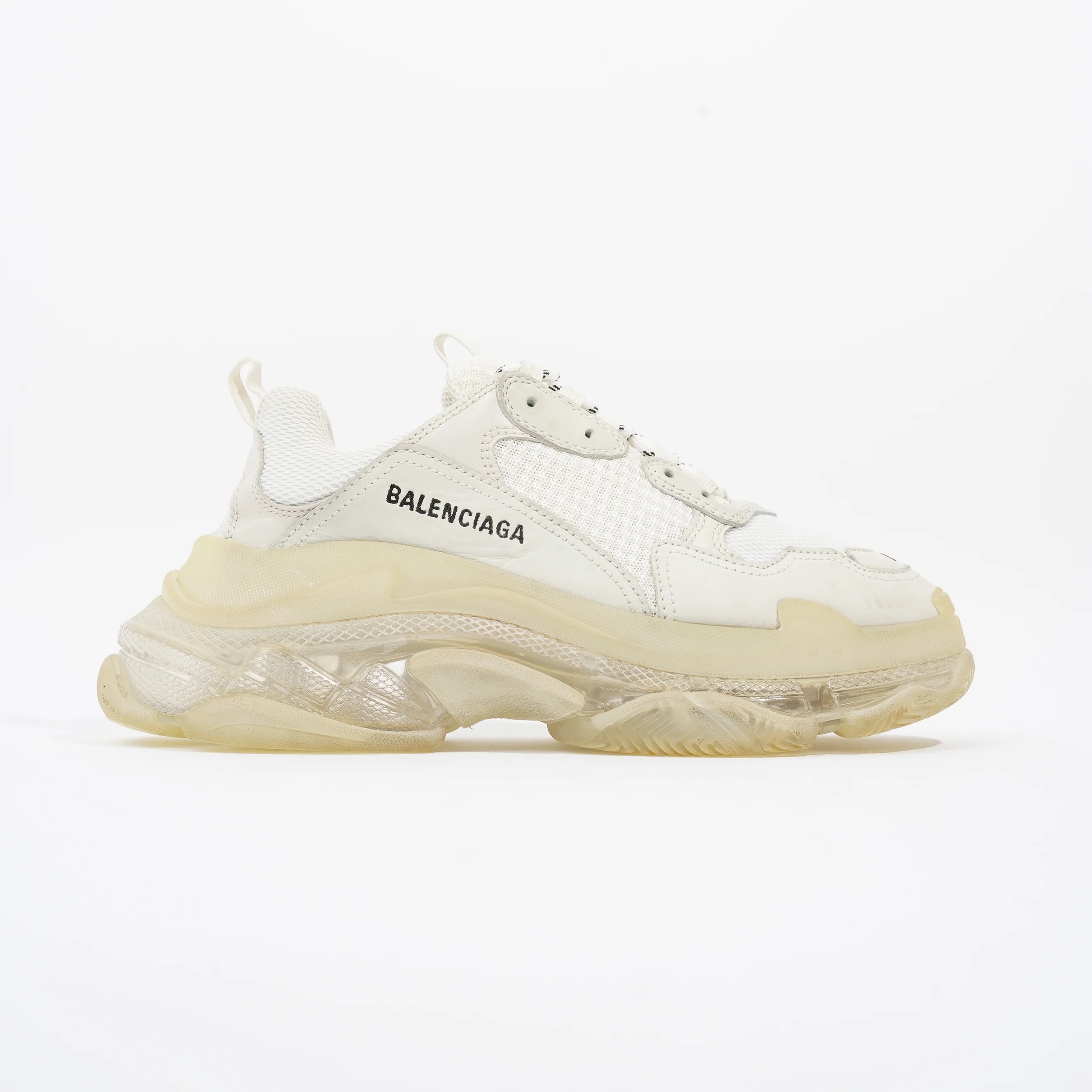 Balenciaga Triple S White Clear Sole Mesh EU 41 UK 8