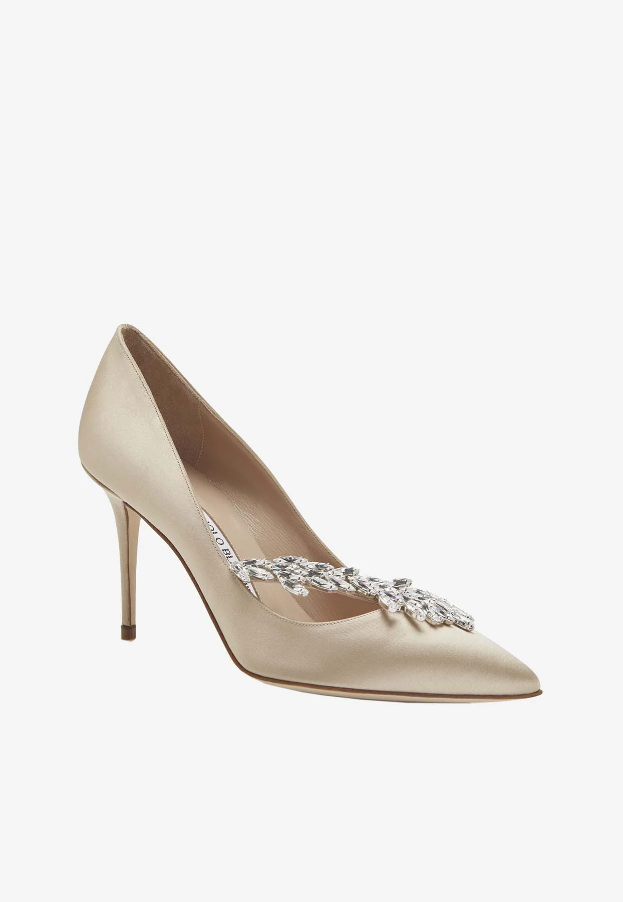 Manolo Blahnik Nadira 90 Crystal-Embellished Satin Pumps