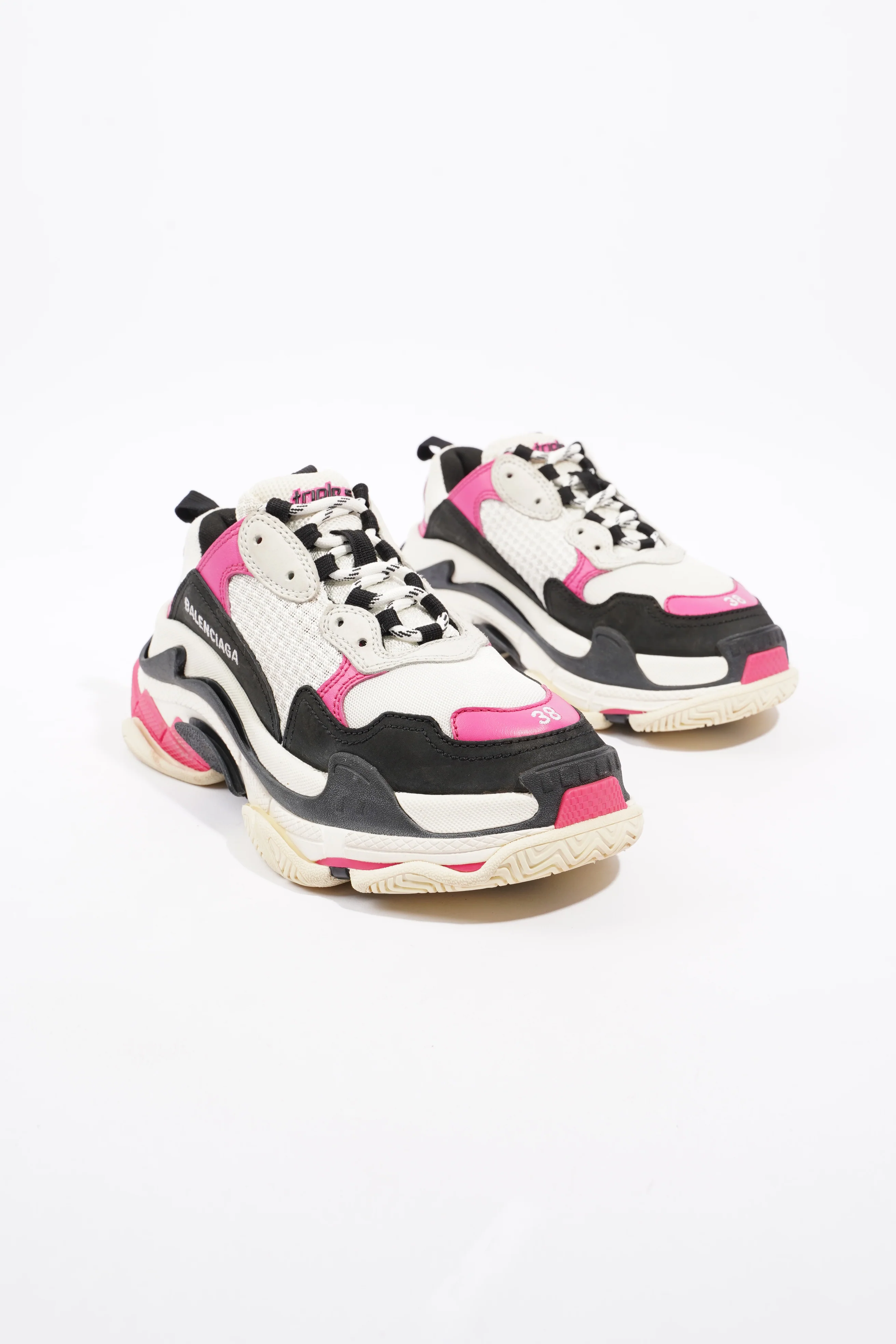 Balenciaga Triple S Pink / White / Black Mesh EU 38 UK 5