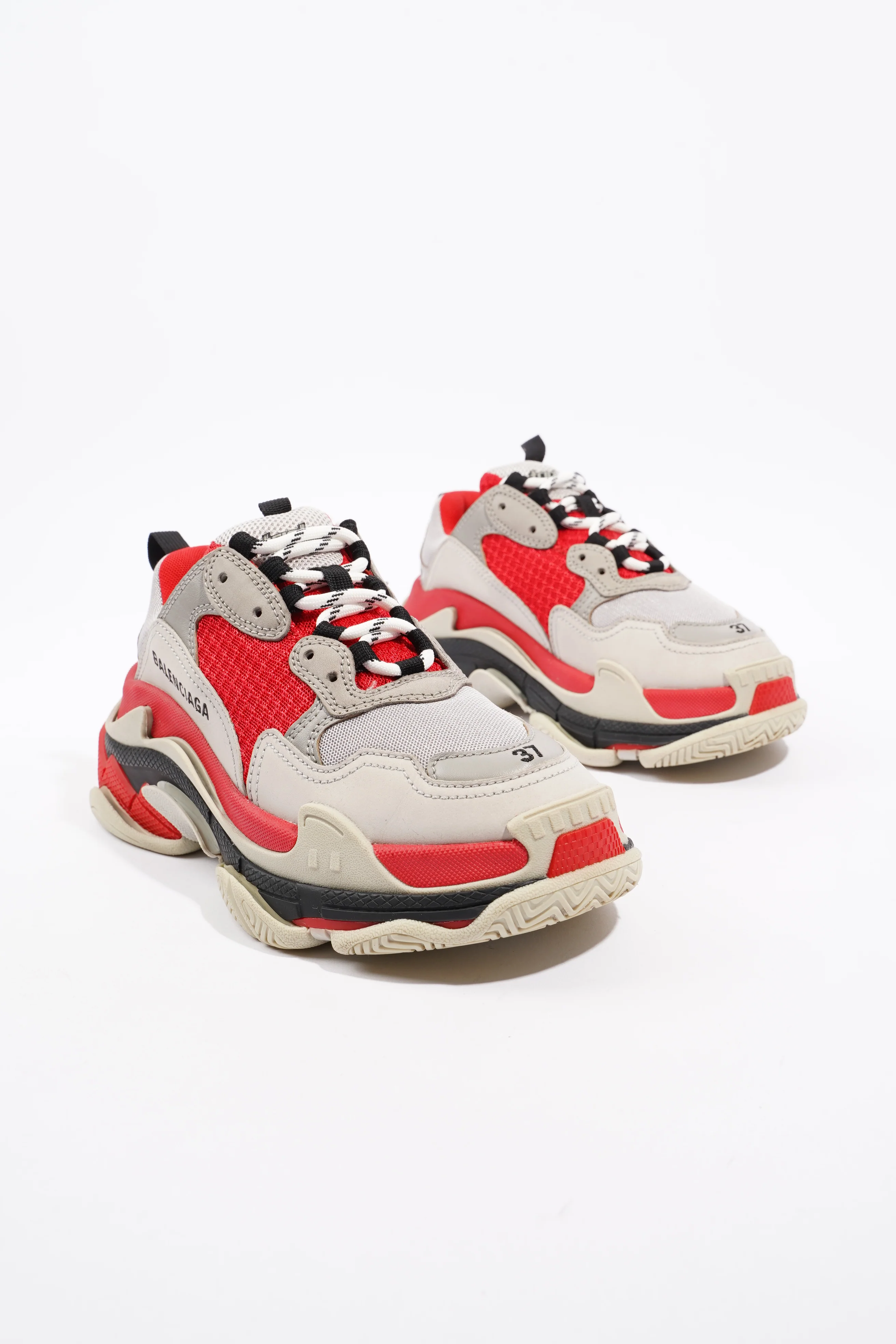 Balenciaga Triple S Red / Grey / White Mesh EU 37 UK 4