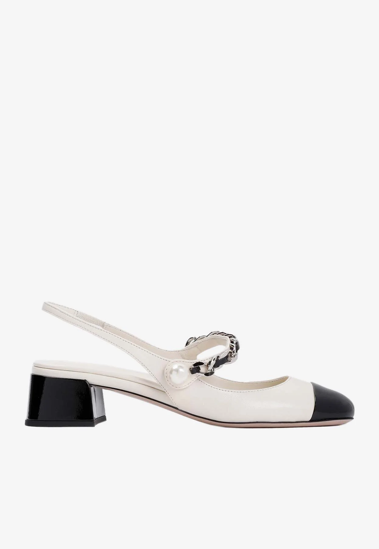 Miu Miu 40 Slingback Leather Pumps