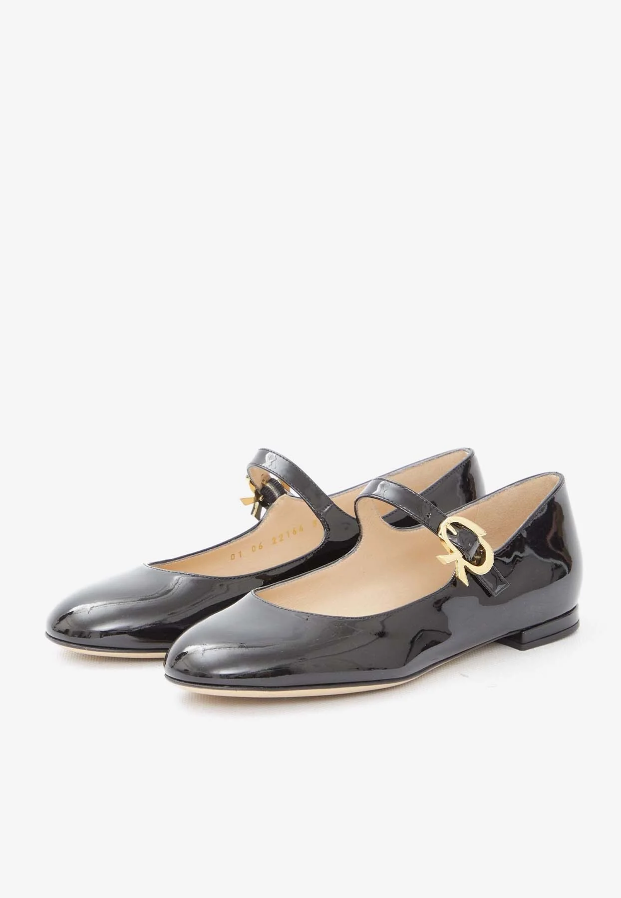 Gianvito Rossi Mary Ribbon Leather Ballerinas