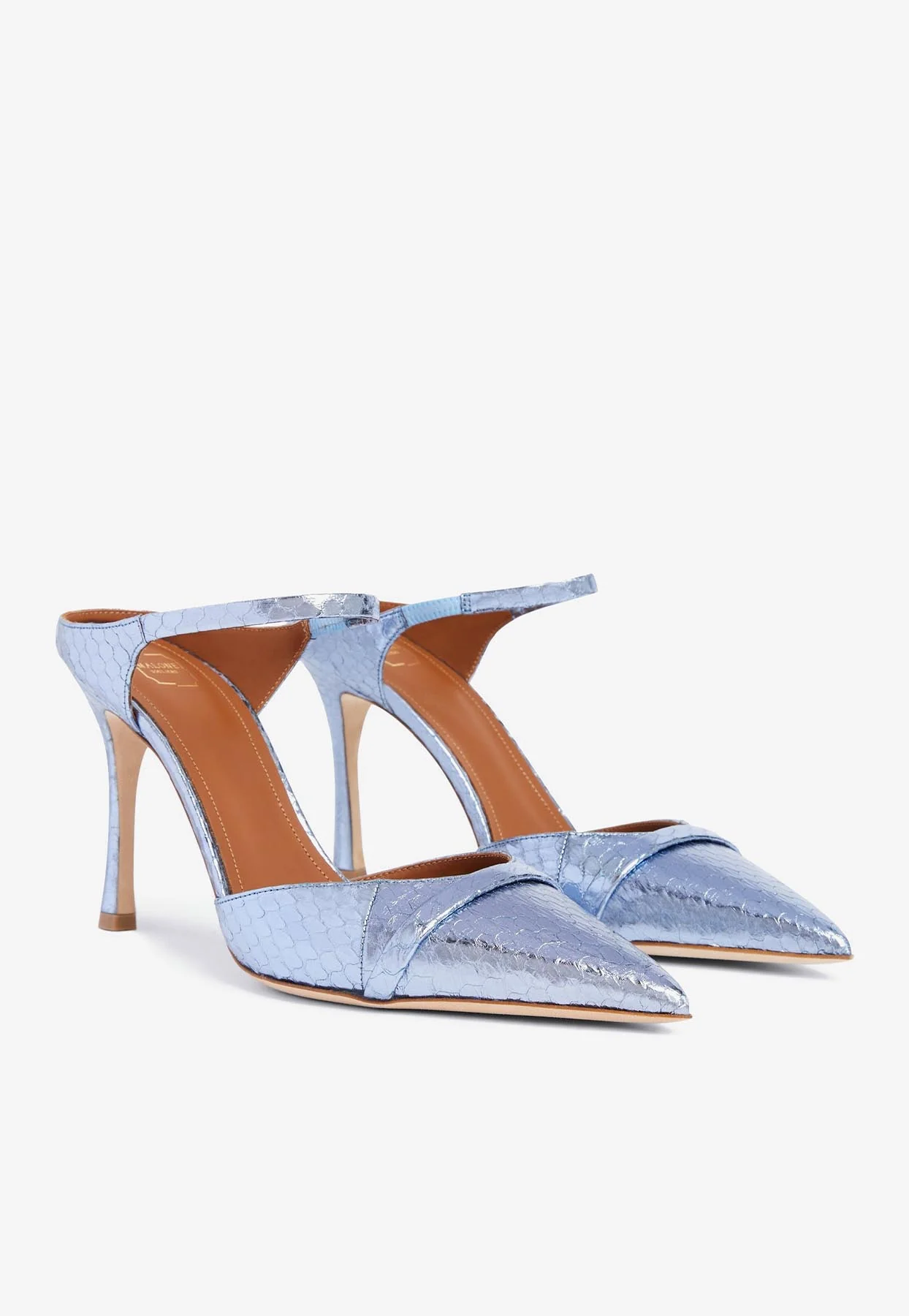 Malone Souliers Uma 90 Double Strap Leather Mules
