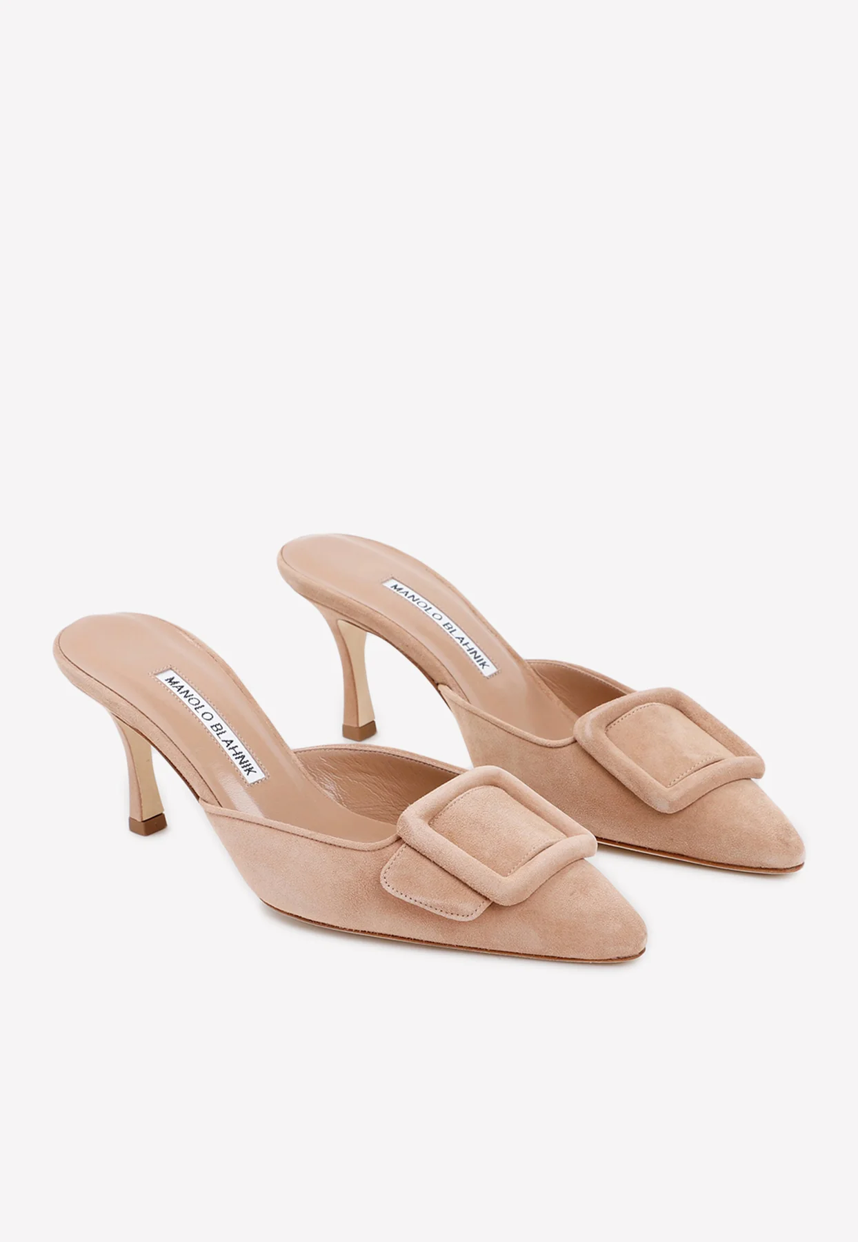 Manolo Blahnik Maysale 70 Suede Mules