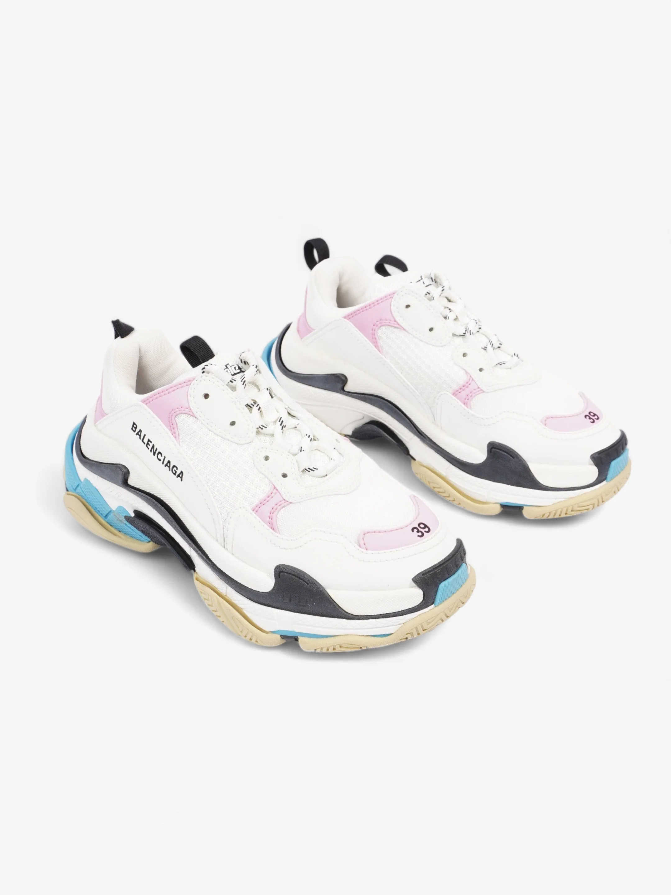 Balenciaga Triple S White / Pink / Black Mesh EU 39 UK 6