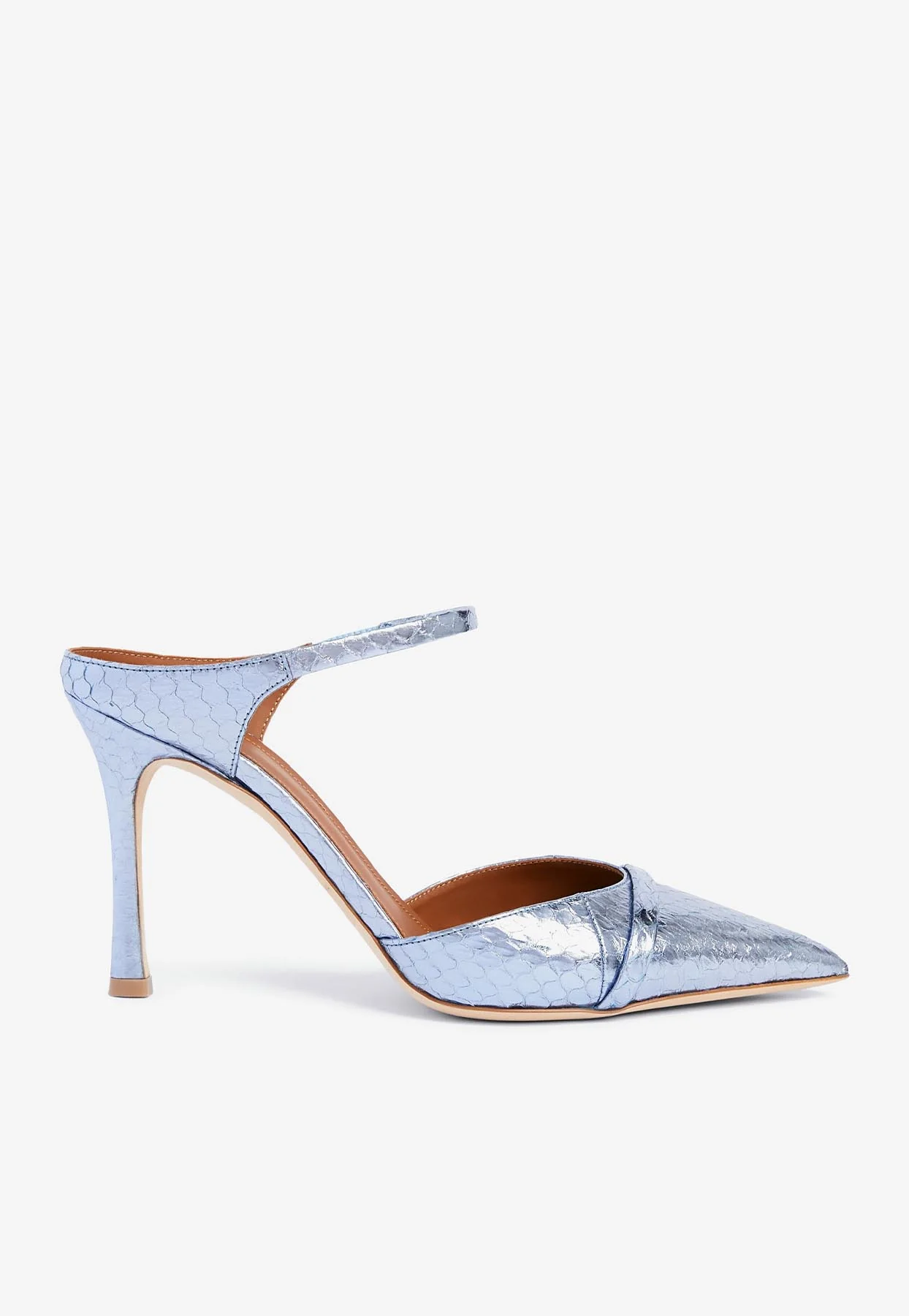 Malone Souliers Uma 90 Double Strap Leather Mules