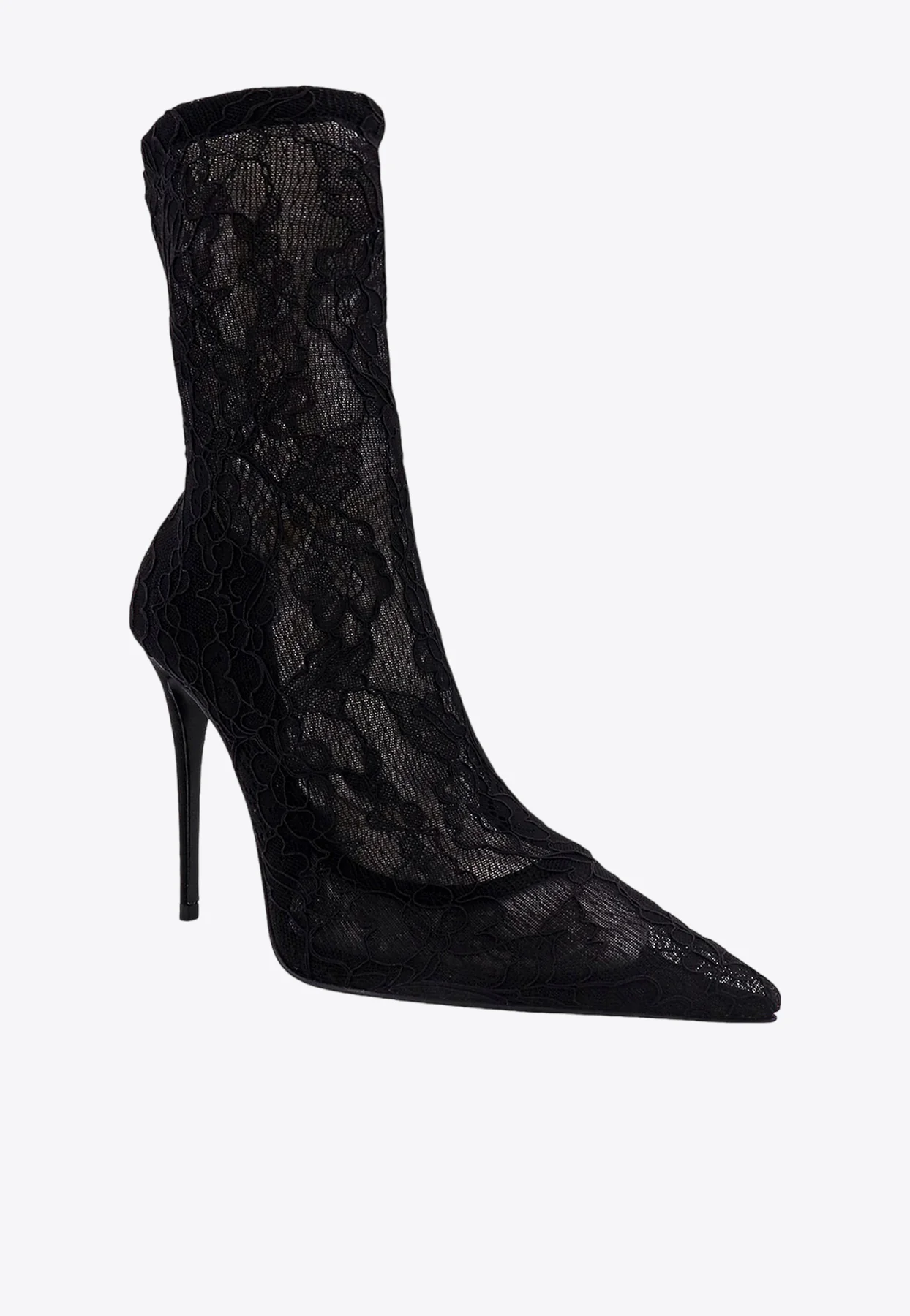 Dolce Gabbana 110 Stretch Lace Ankle Boots