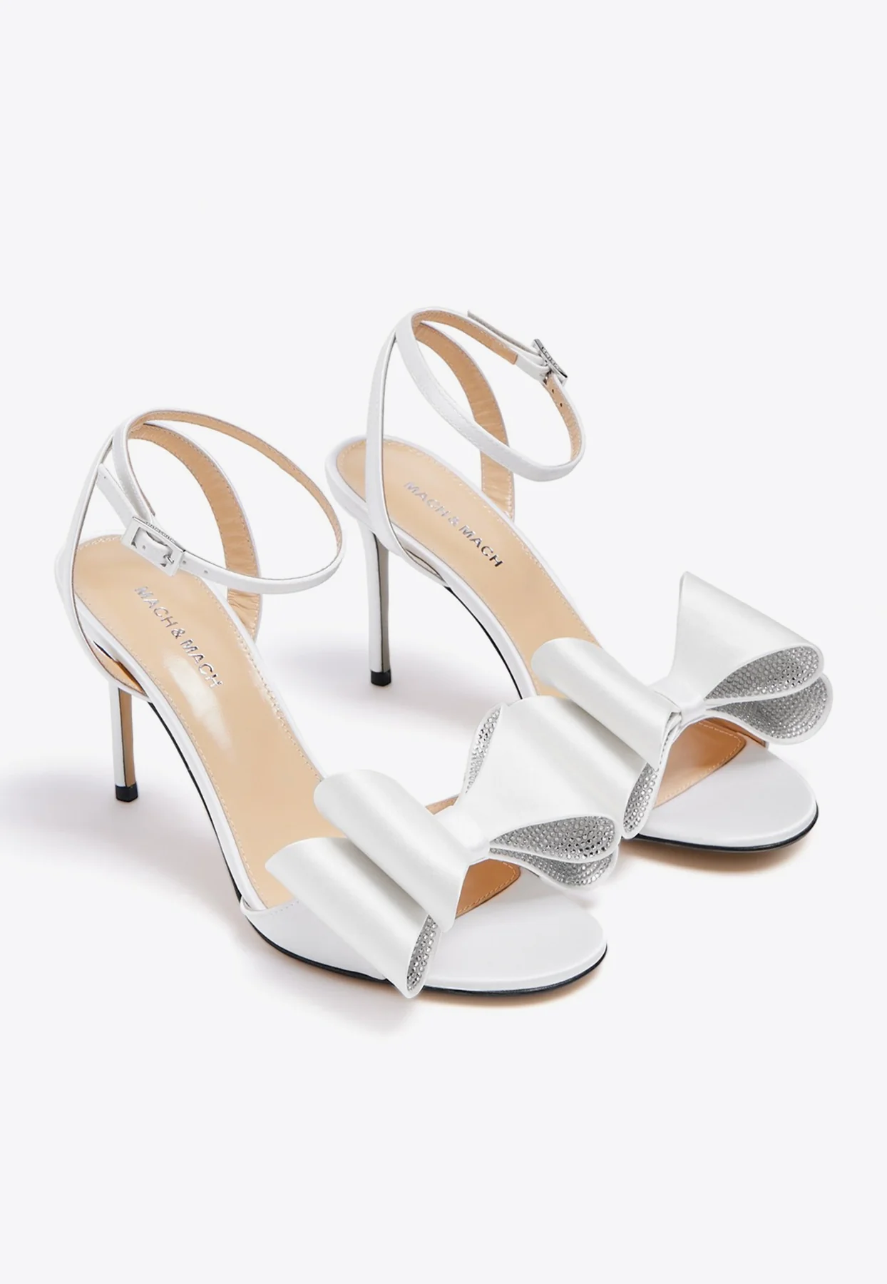 Mach and Mach Le Cadeau 95 Satin Sandals