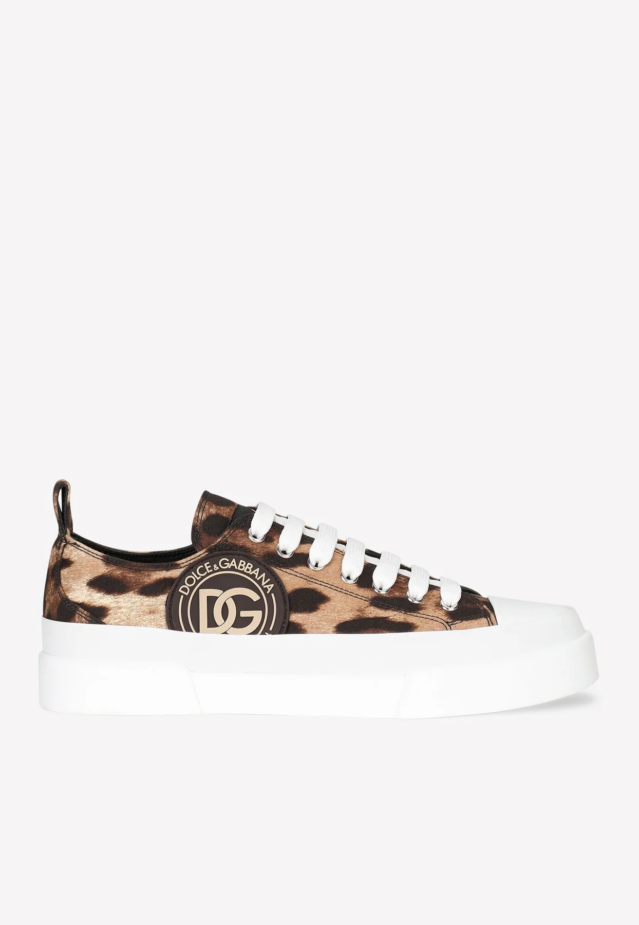 Dolce Gabbana Leopard Print Portofino Sneakers