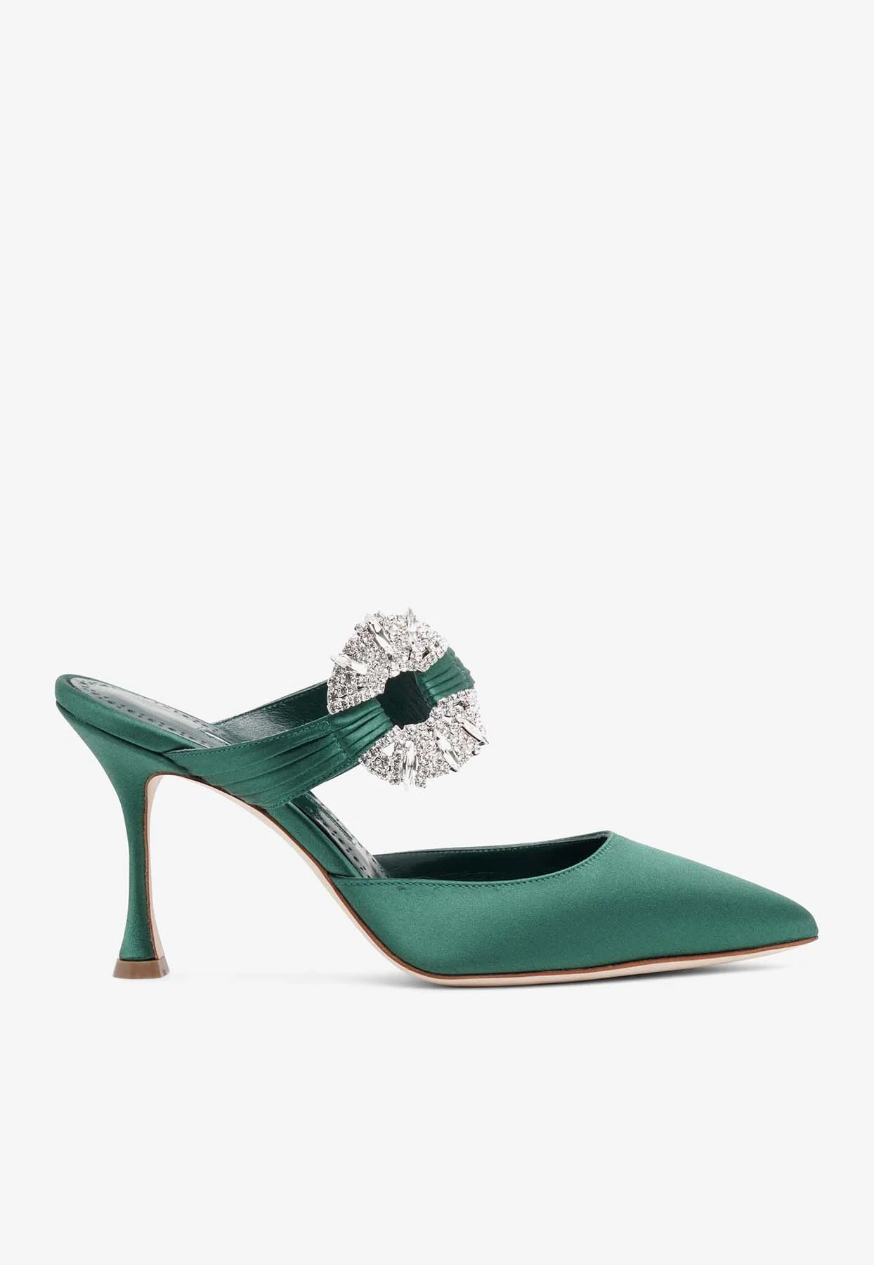 Manolo Blahnik Maidugura 90 Satin Mules