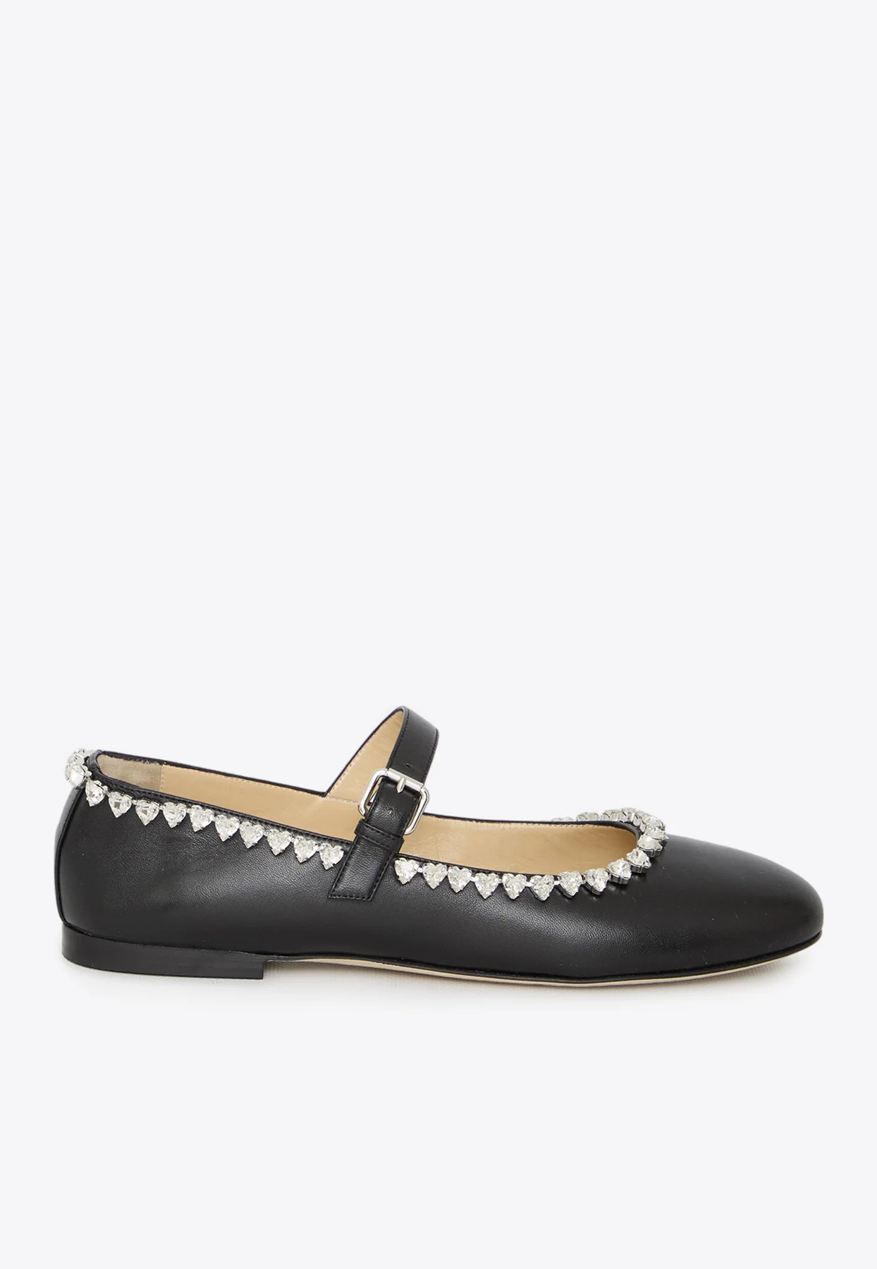 Mach and Mach Audrey Crystal-Embellished Ballerina Flats