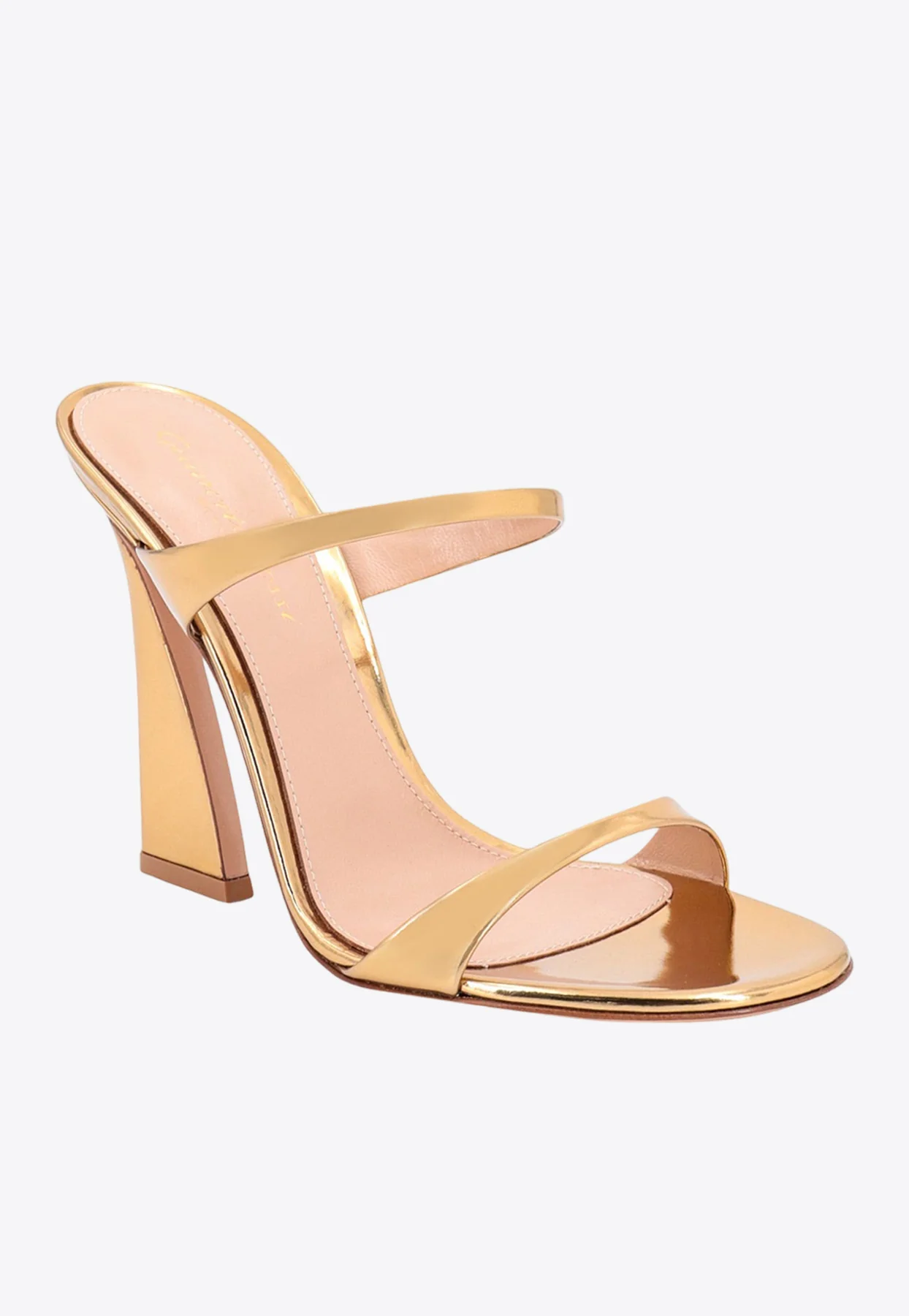 Gianvito Rossi Aura 115 Double-Strap Leather Mules