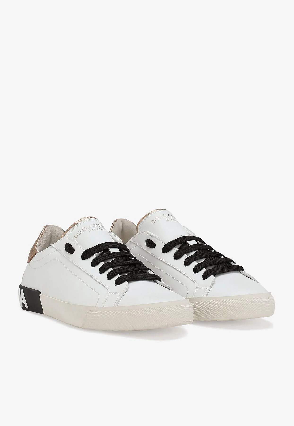 Dolce Gabbana Portofino Vintage Calf Leather Sneakers
