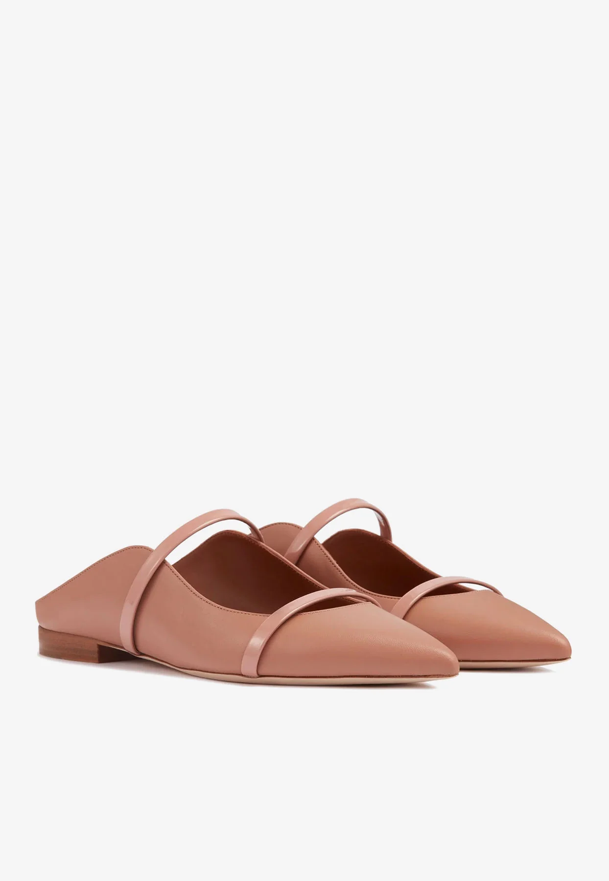 Malone Souliers Maureen Pointed Flat Mules in Nappa Leather