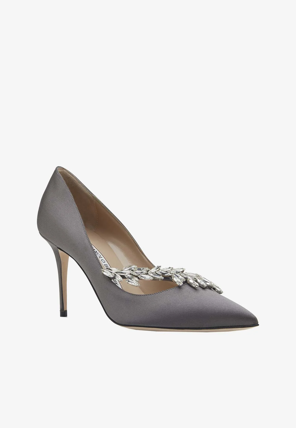 Manolo Blahnik Nadira 90 Crystal-Embellished Satin Pumps