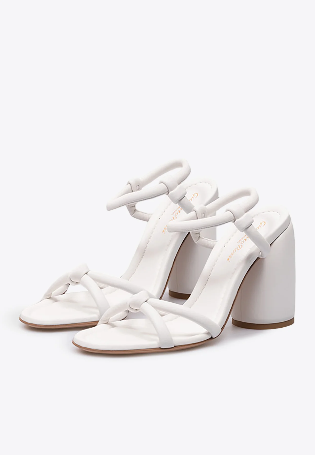 Gianvito Rossi 105 Knot-Detailed Leather Sandals