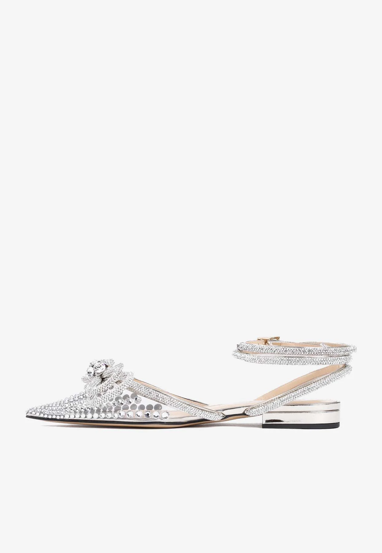 Mach and Mach Double Bow Crystal-Embellished Flats
