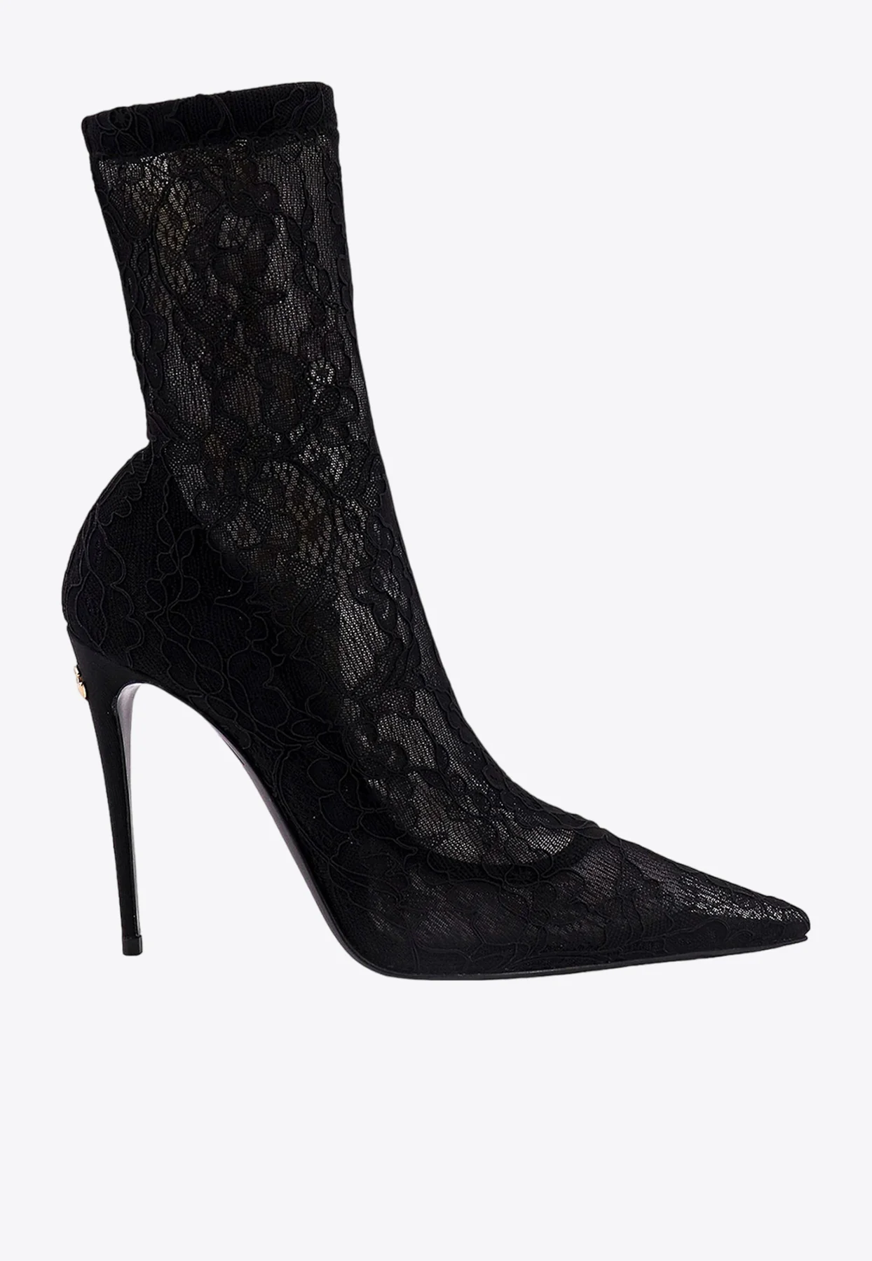 Dolce Gabbana 110 Stretch Lace Ankle Boots