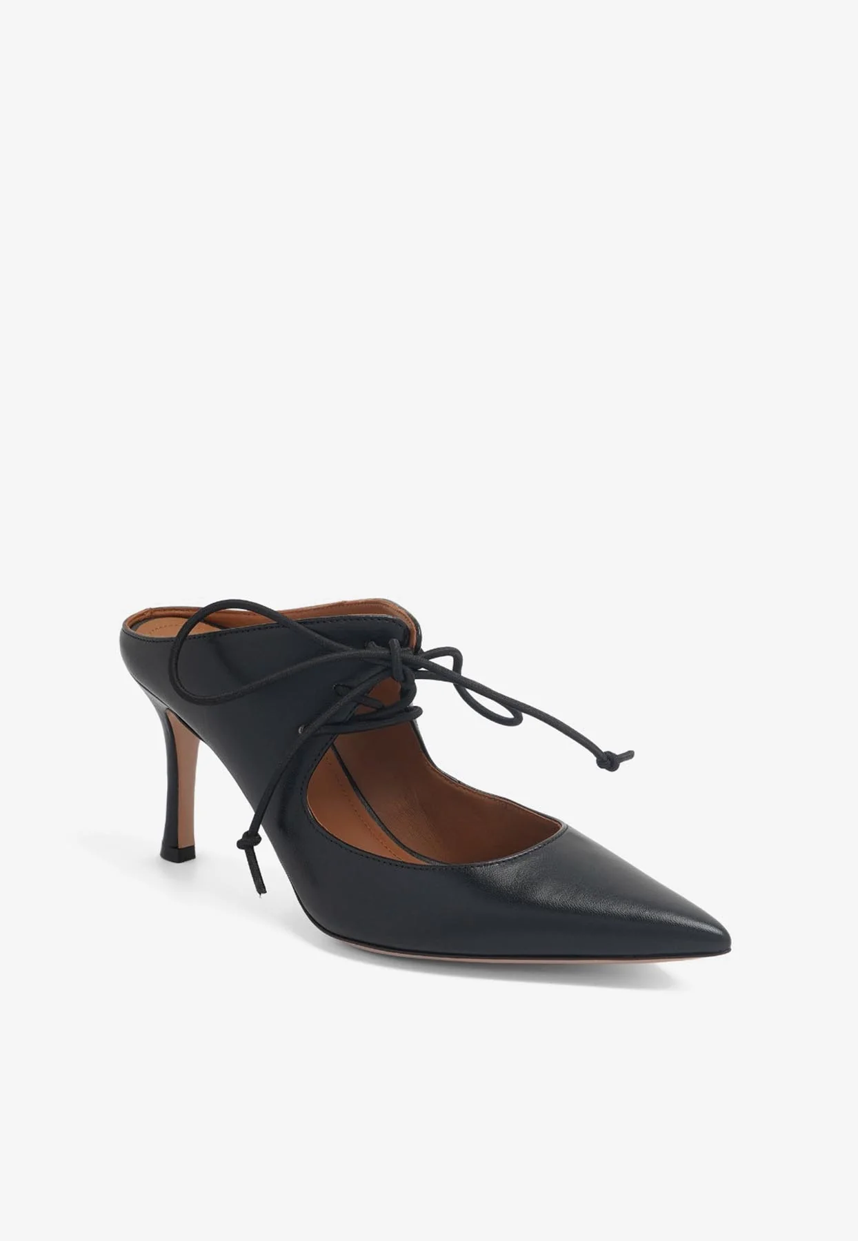 Malone Souliers Marcia 80 Lace-Up Leather Mules