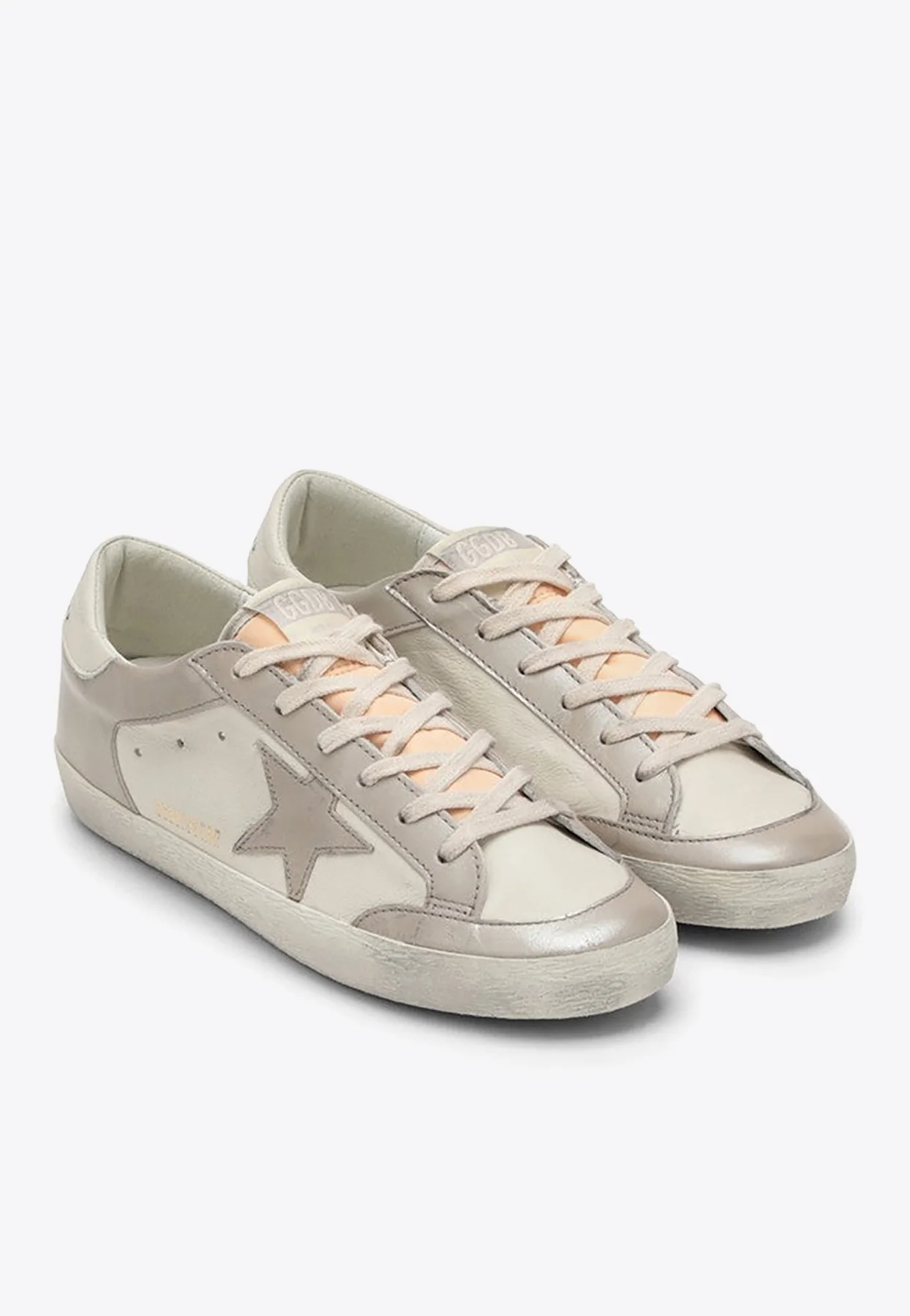 Golden Goose GGDB Super-Star Leather Sneakers with Laminated Star Women Men