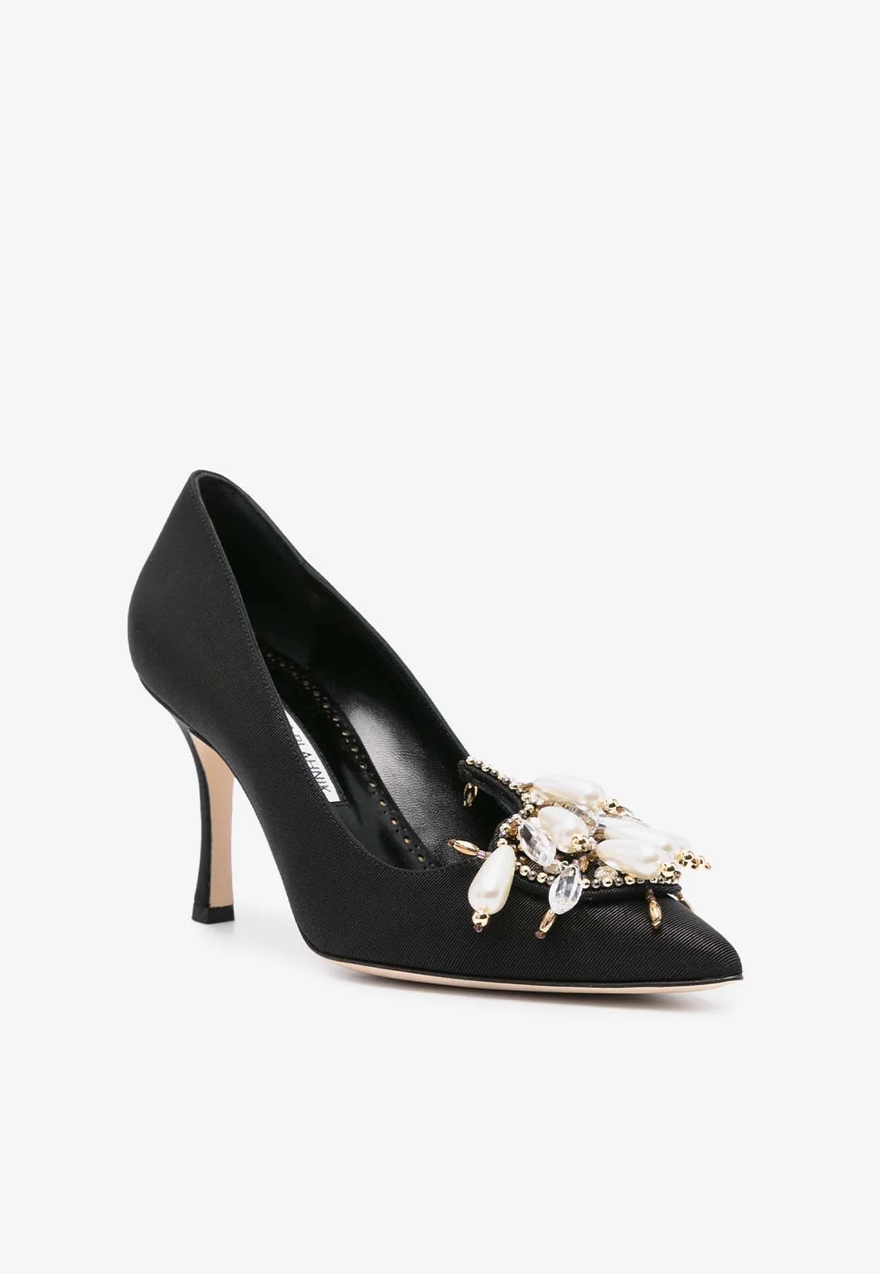 Manolo Blahnik Orientalia 90 Grosgrain Embellished Pumps