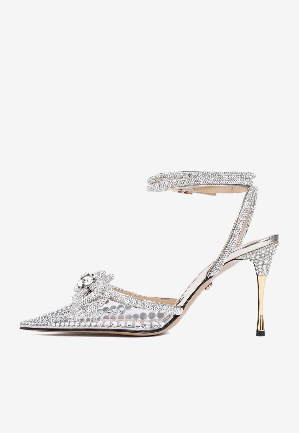 Mach and Mach 95 Double Bow Crystal-Embellished Pumps