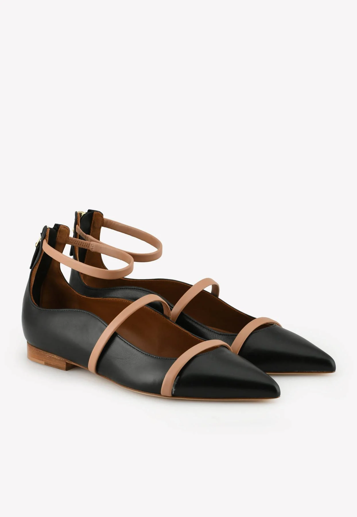Malone Souliers Robyn Pointed-Toe Flats in Nappa Leather