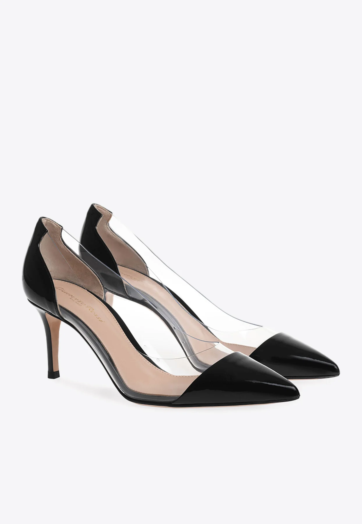 Gianvito Rossi Plexi 70 Patent Pumps