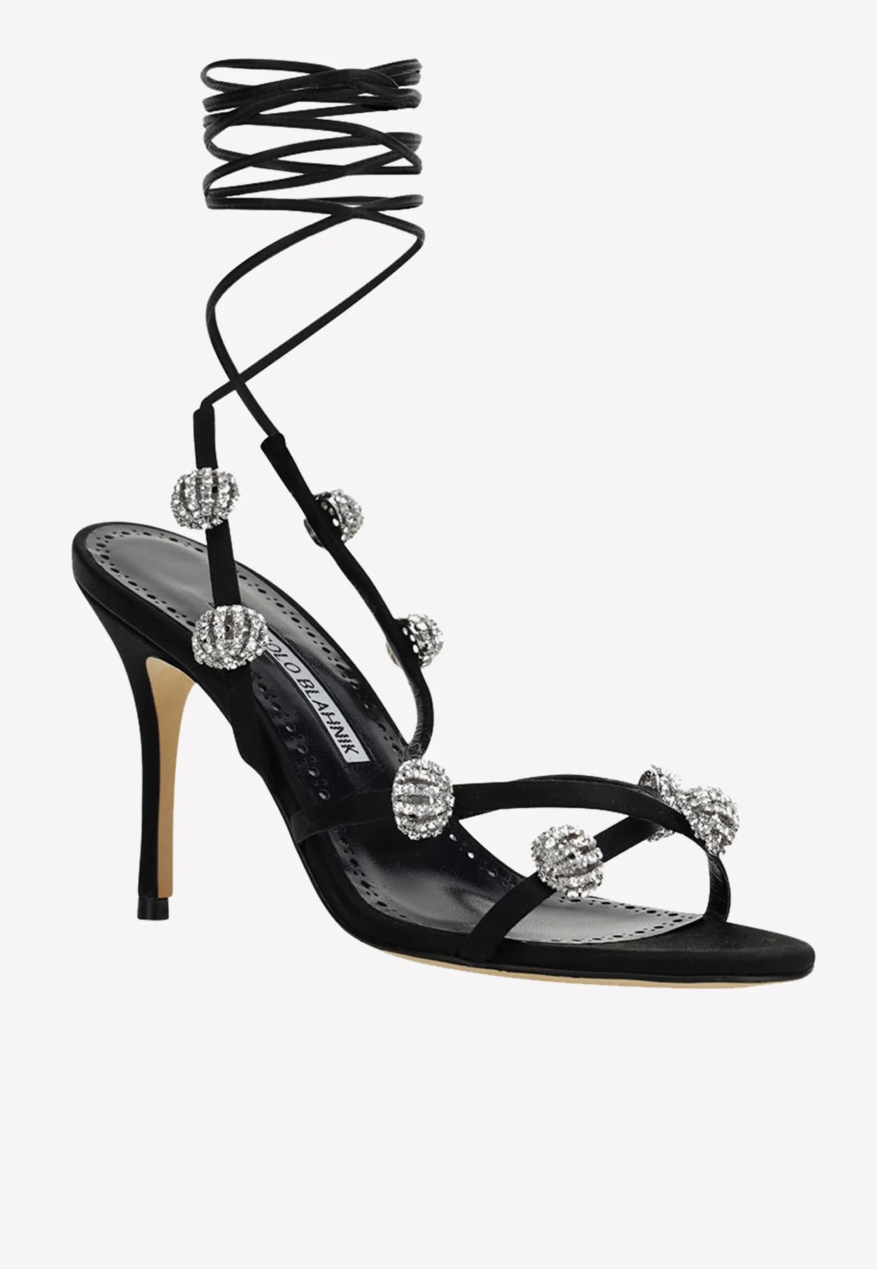 Manolo Blahnik Elsaka 90 Crystal Embellished Sandals