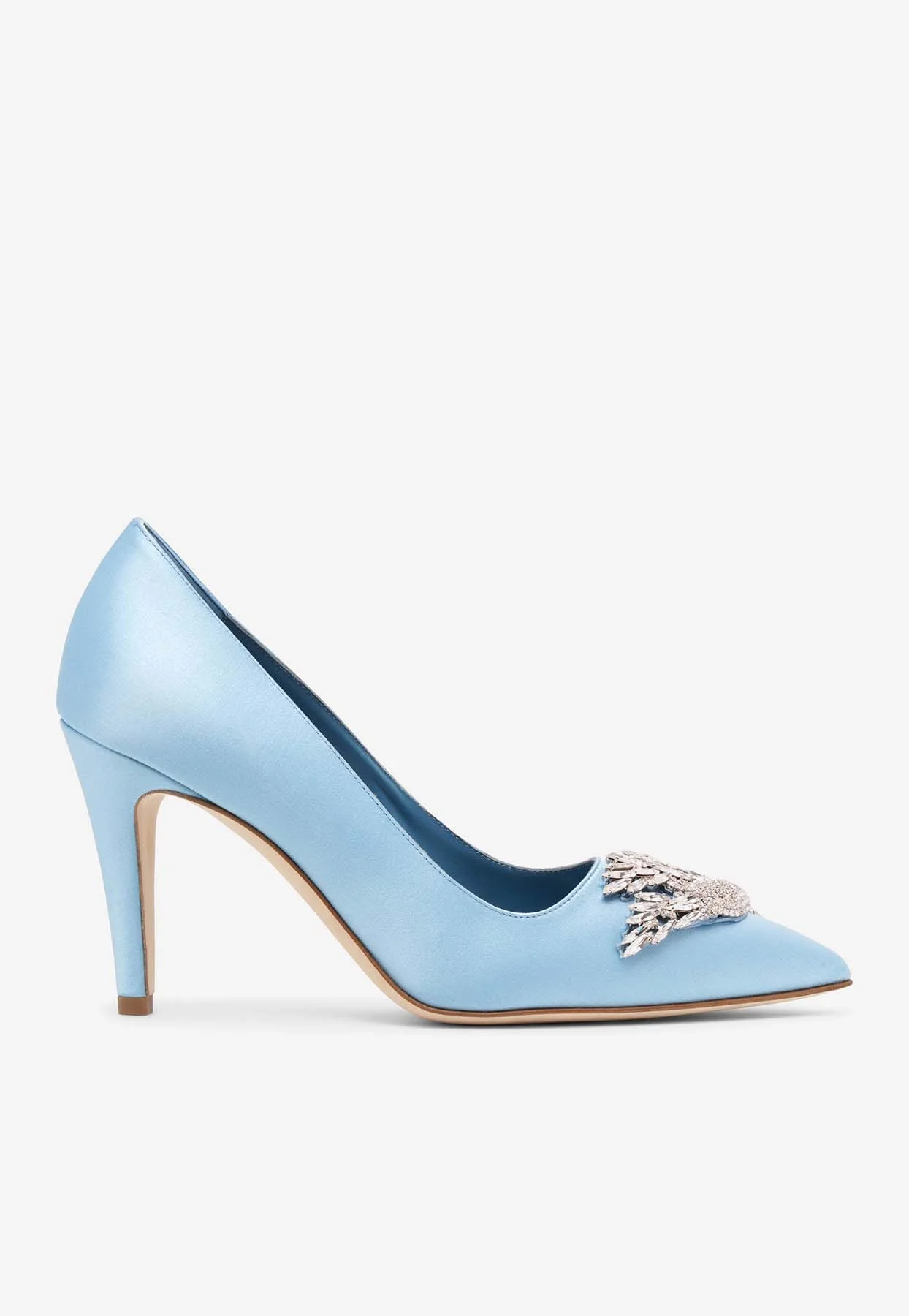 Manolo Blahnik Palos 90 Satin Pumps