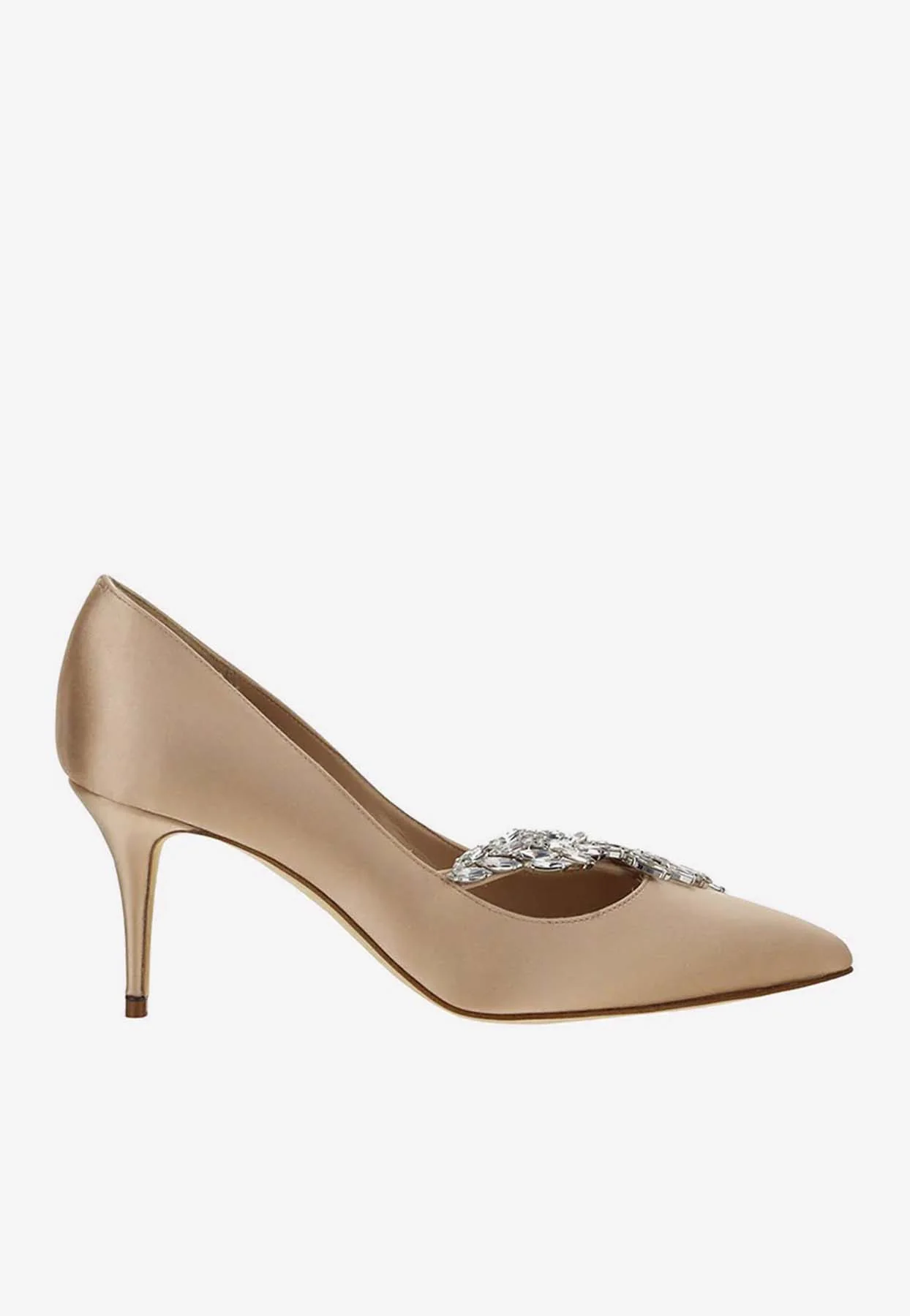 Manolo Blahnik Nadira 70 Crystal-Embellished Satin Pumps