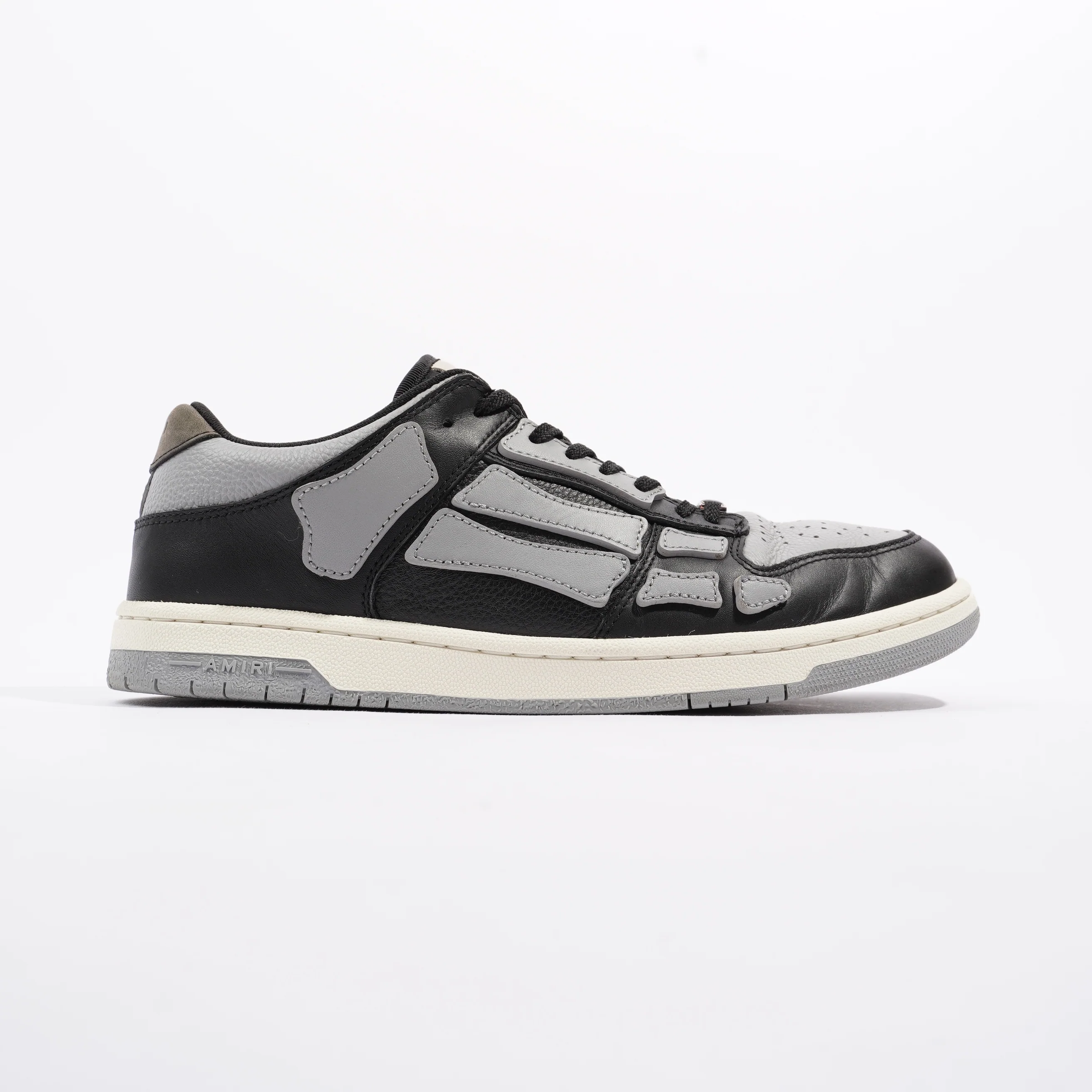 Amiri Skel Top Low Black / Grey Leather EU 44 UK 10