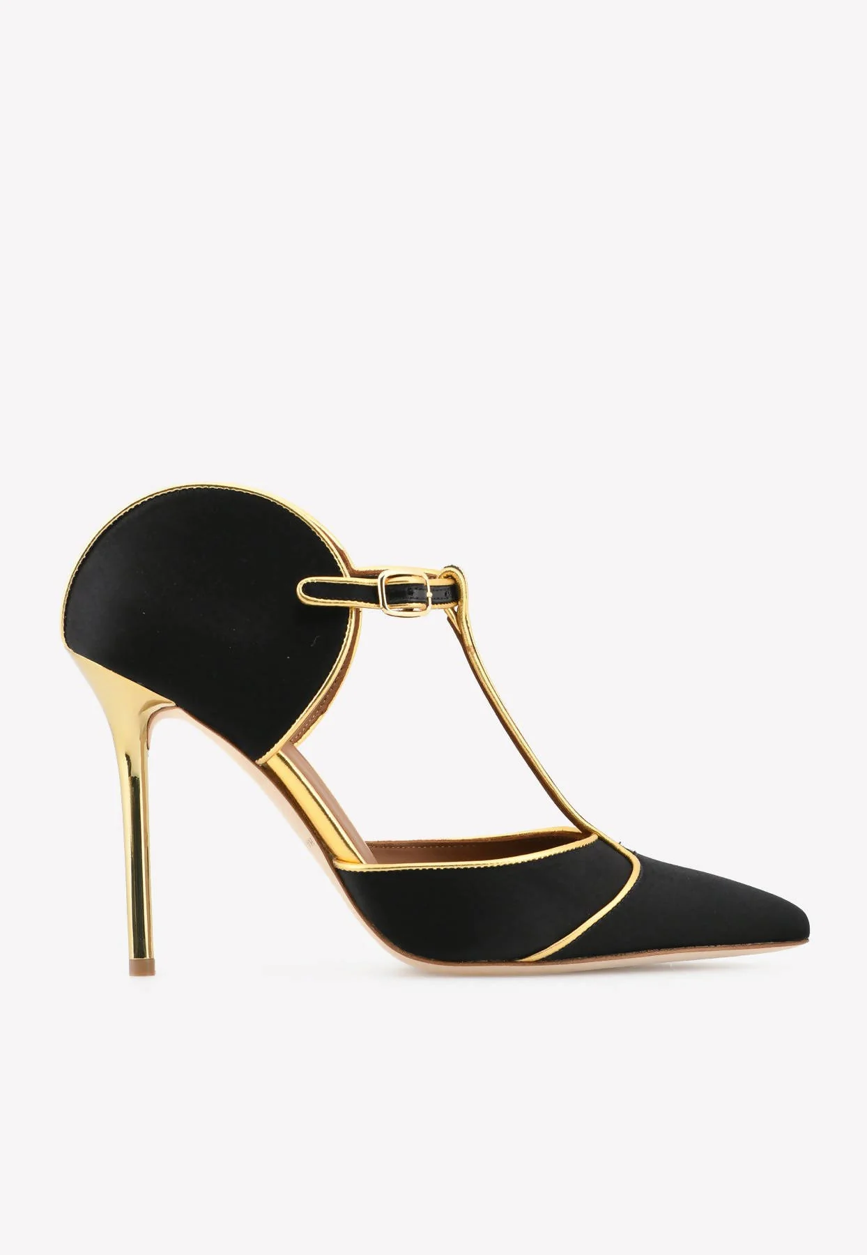 Malone Souliers Imogen 100 Satin T-Strap Mules