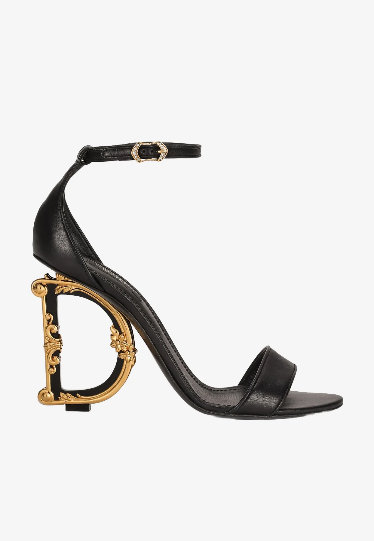 Dolce Gabbana Keira 105 Baroque Heel Nappa Leather Sandals