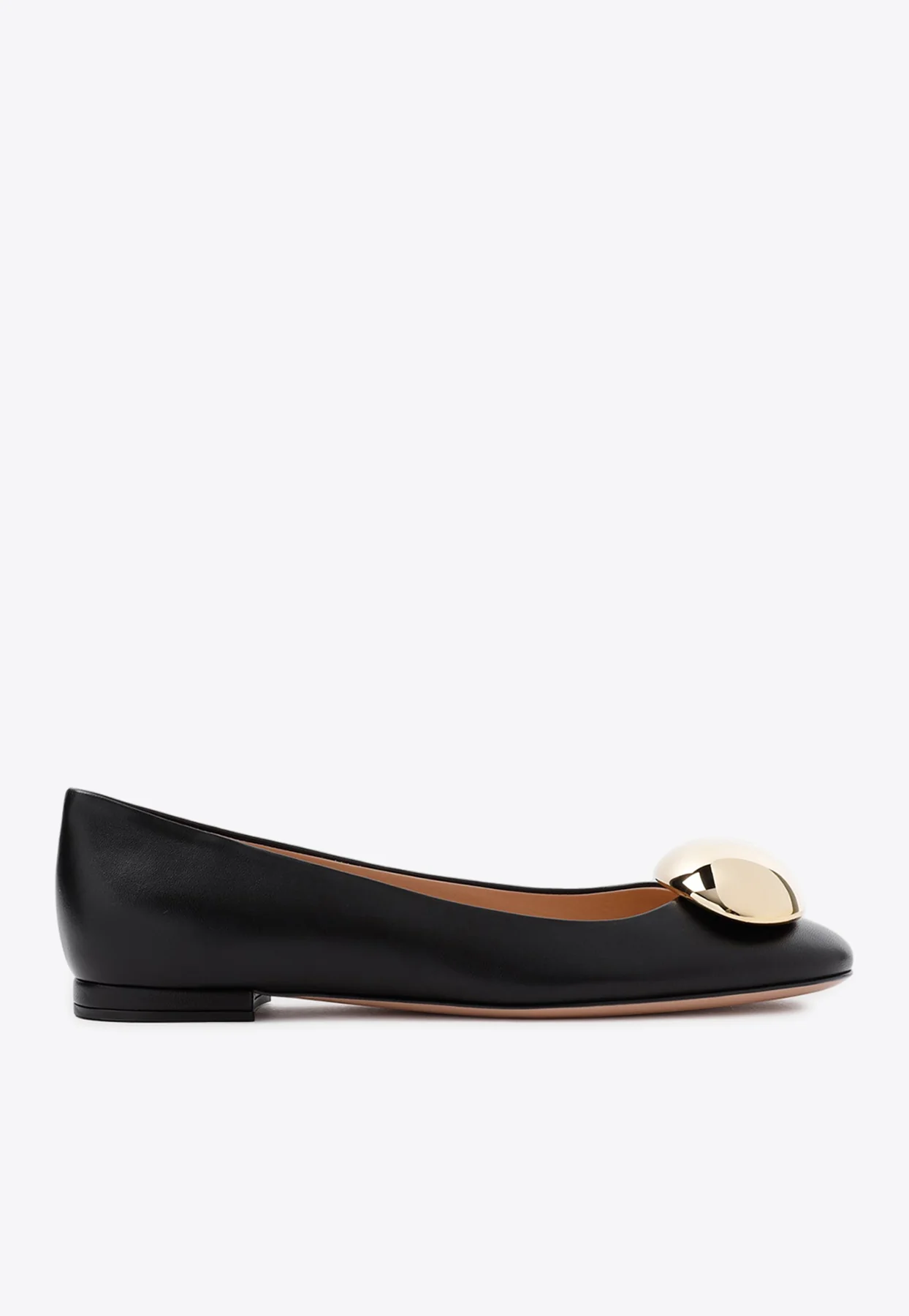 Gianvito Rossi Sphera Leather Ballet Flats