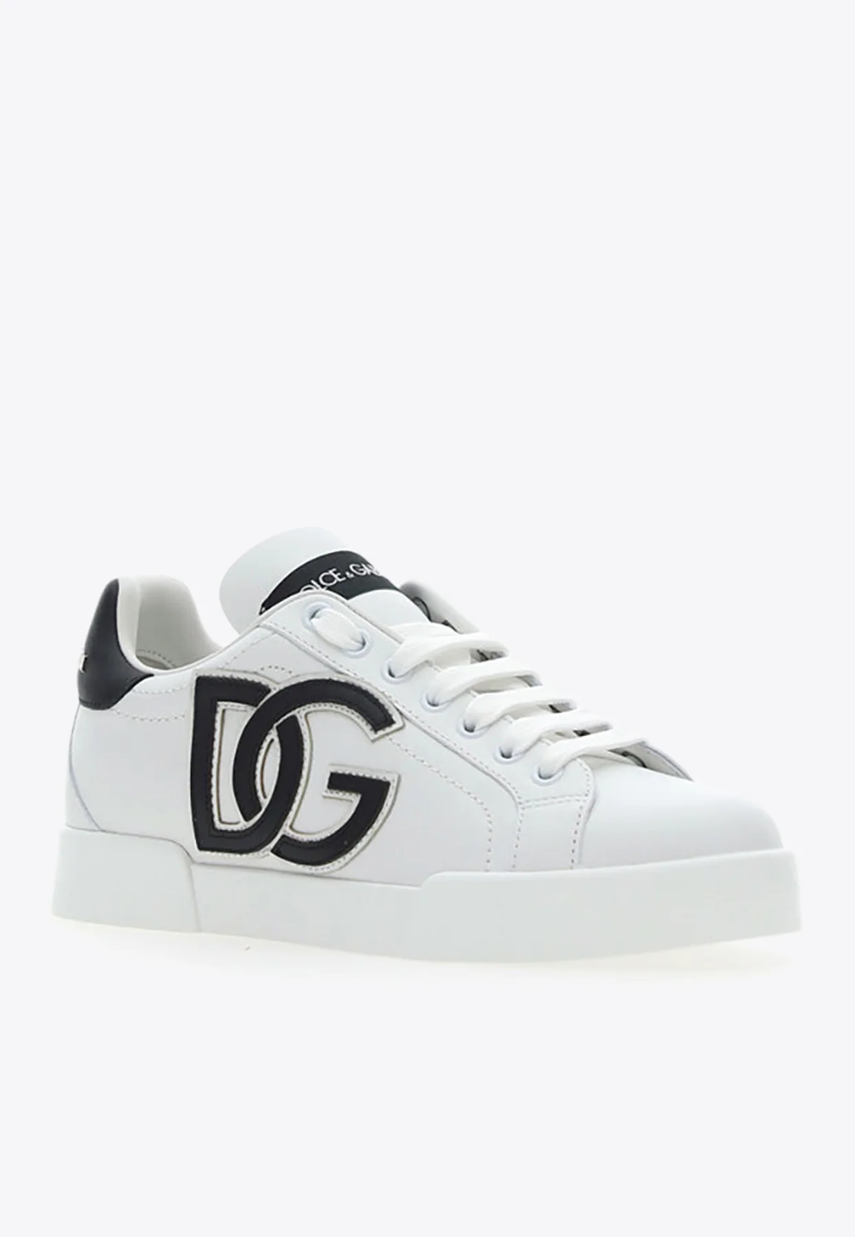 Dolce Gabbana Portofino Leather Low-Top Sneakers