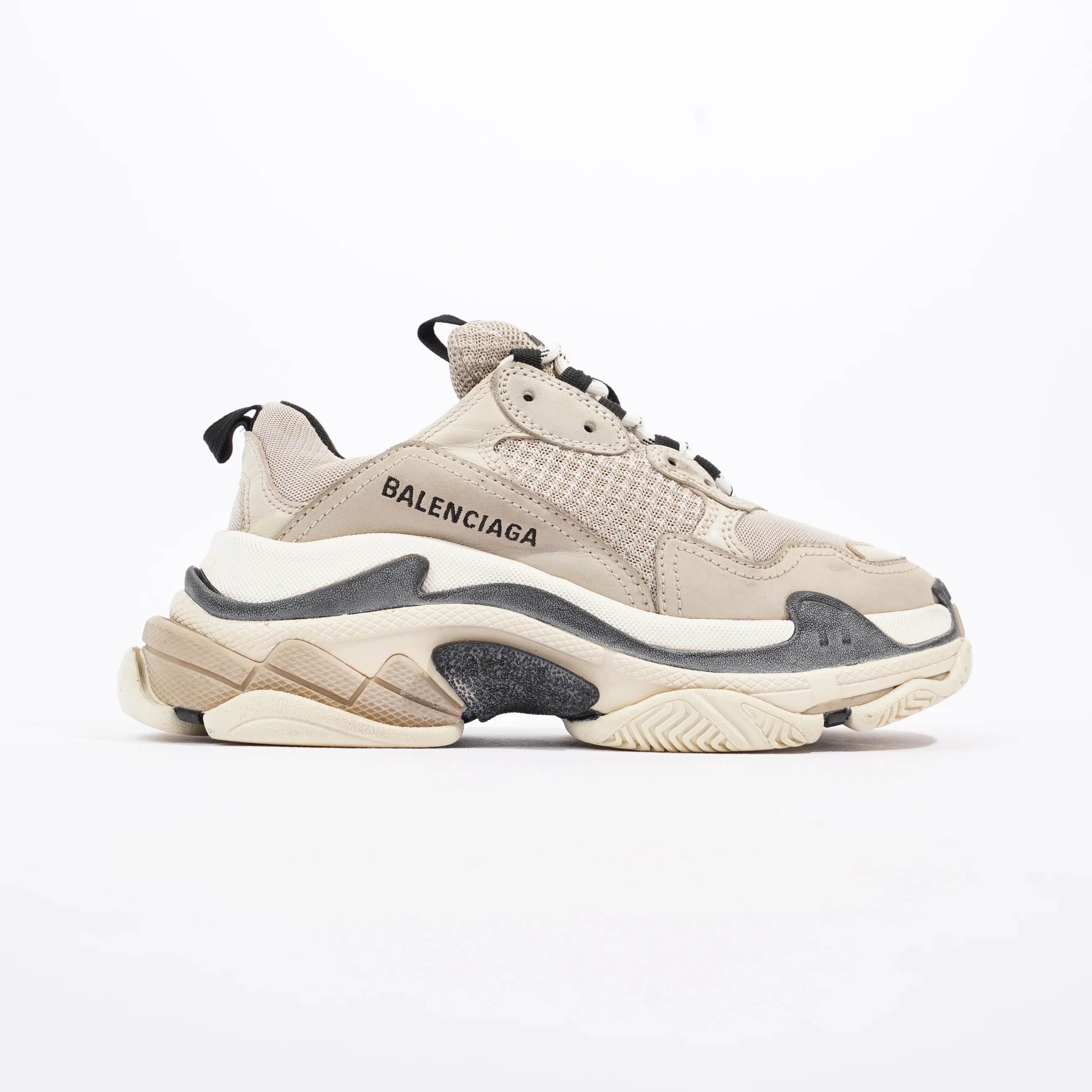 Balenciaga Triple S Beige / Black / White Mesh EU 36 UK 3