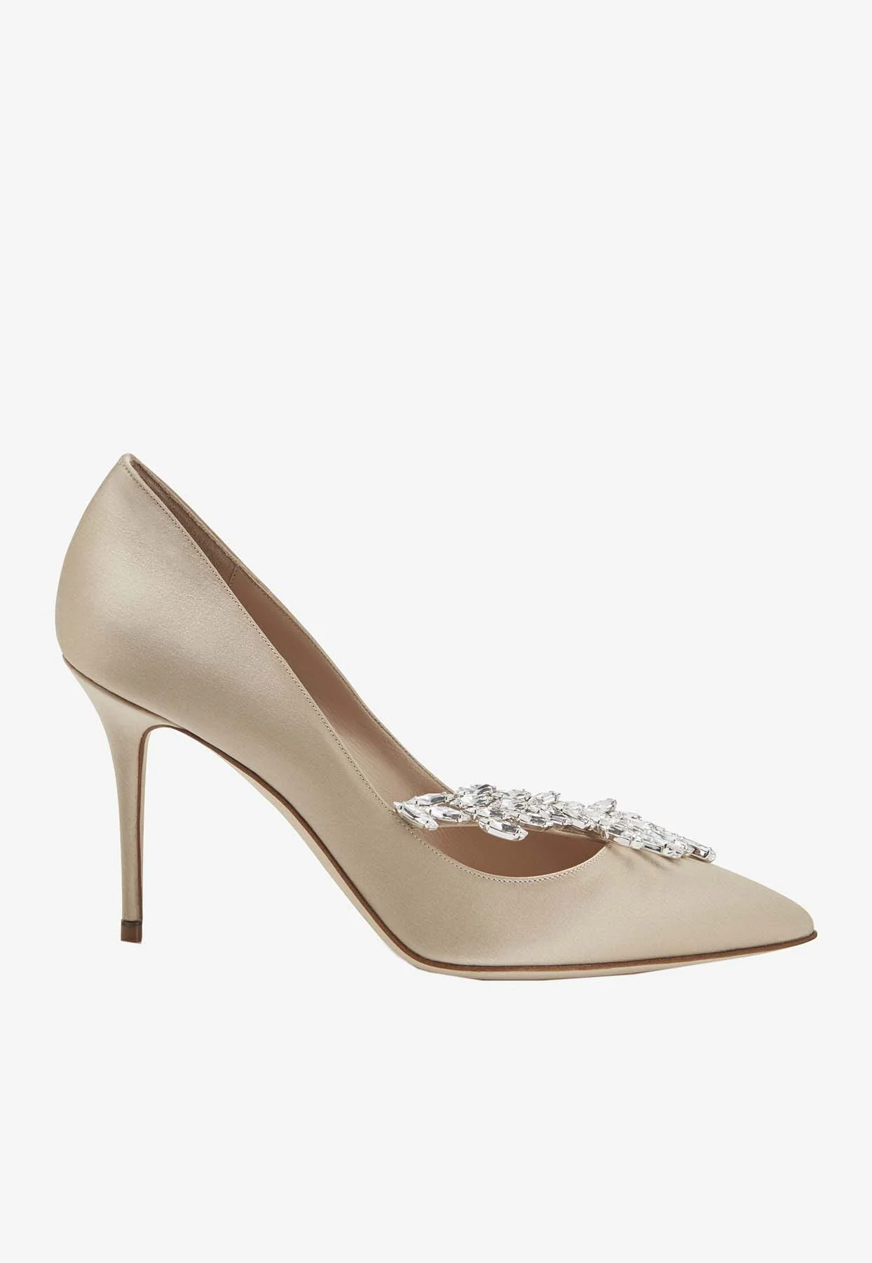 Manolo Blahnik Nadira 90 Crystal-Embellished Satin Pumps